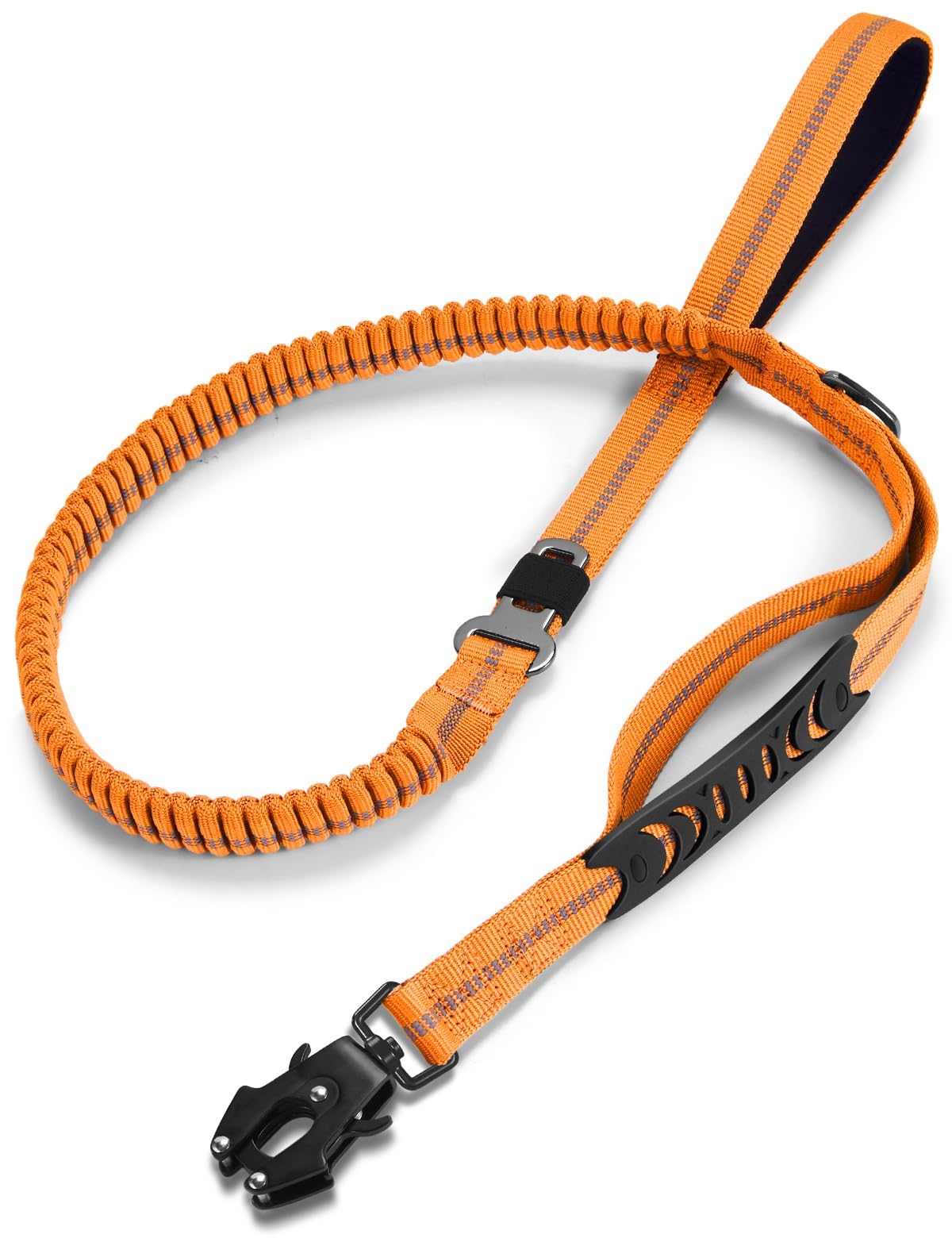 Heavy Duty Dog Leash, 4-6Ft Shock Absorbing Dog Leashes With Traffic Handle And Comfortable Padded Handles, Advanced Easy Metal 