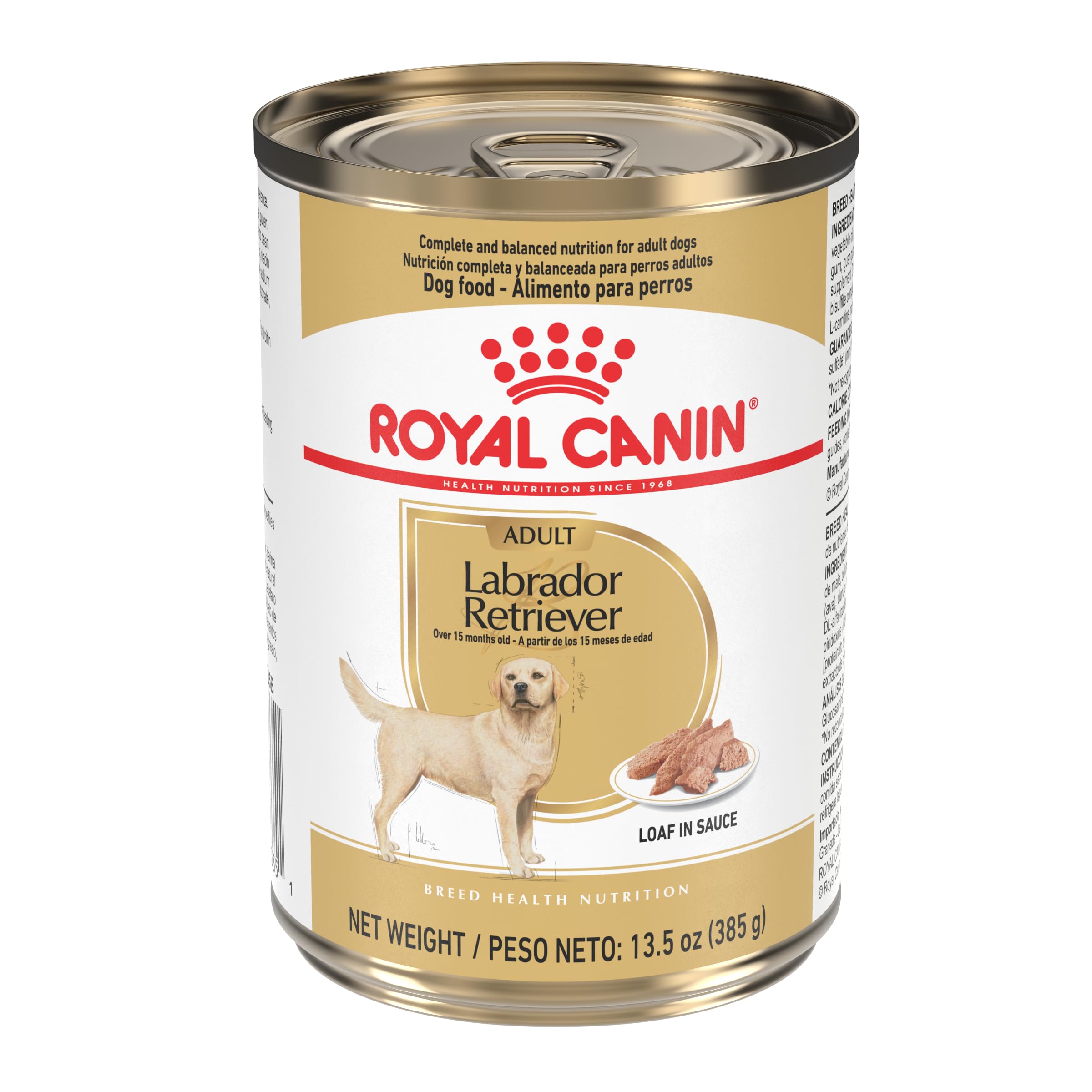 Royal Canin Breed Health Nutrition Labrador Retriever Adult Loaf in Sauce Dog Food, 13.5 oz (Pack of 12)