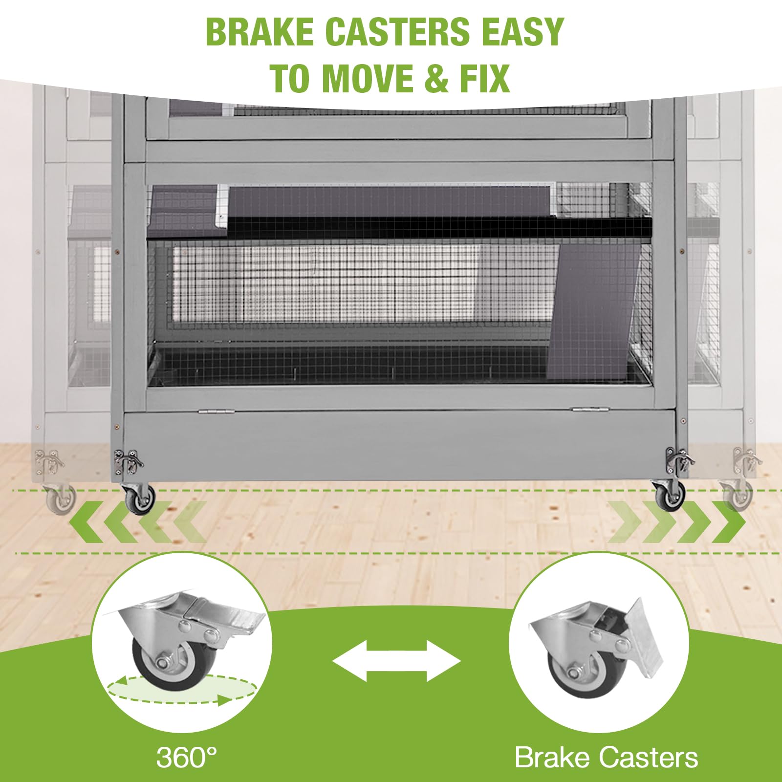 Gutinneen Chinchilla Cage Ferret Cage - Large Critter Nation Cage With Chew-Proof Aluminium Edge & Pvc Layer, Brake Wheels Movea
