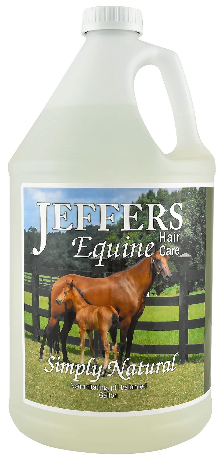 Jeffers Equine Simply Natural Horse Shampoo - pH Balanced, Sulfate Free Wash for Horses, Ponies & Foals - Detergent Free - Fresh
