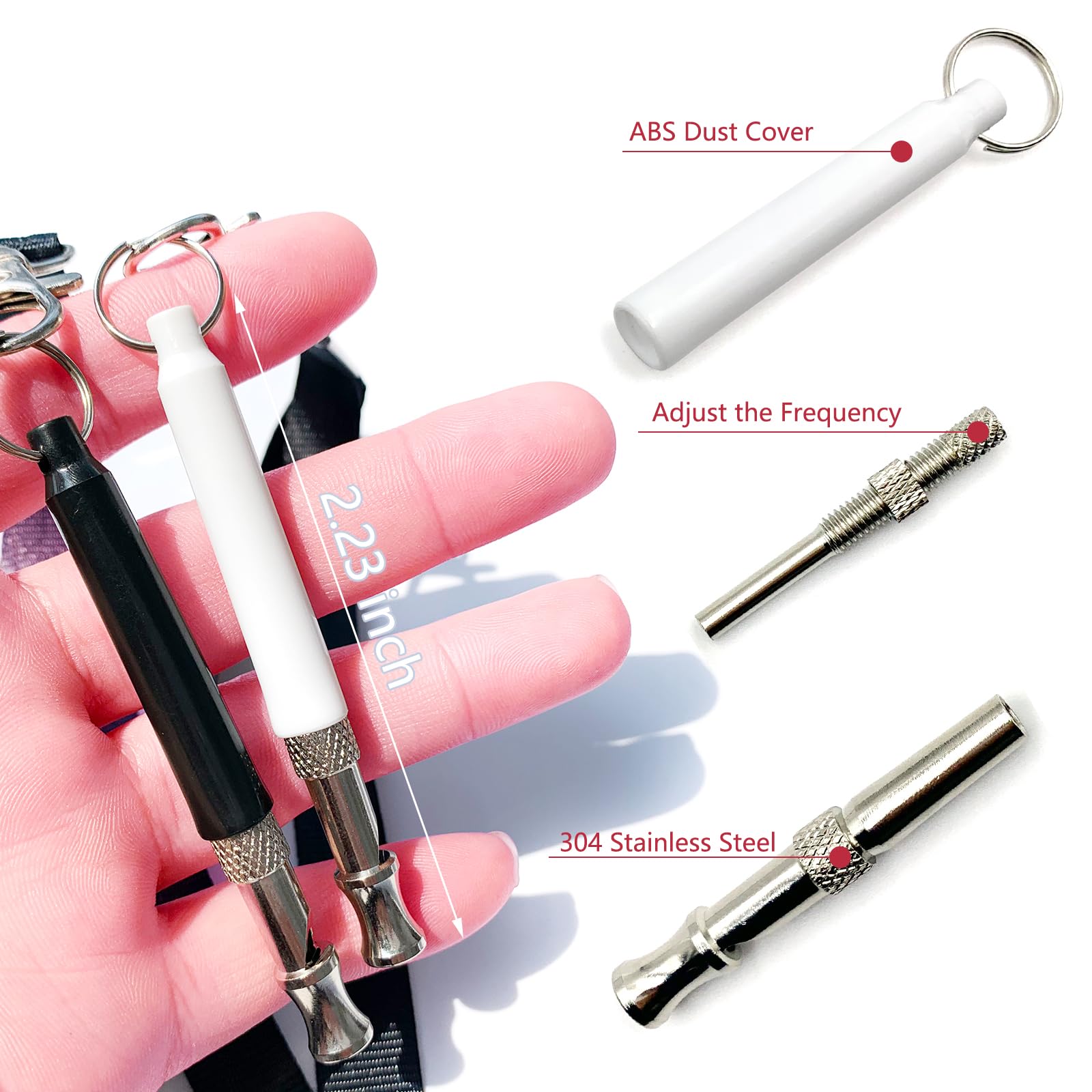 Eybdyb 2Pack,Dog Training Whistle - Stop Barking, Call Dogs, Adjustable Frequency, Safe & Durable For All Breeds,Dog Whistle To