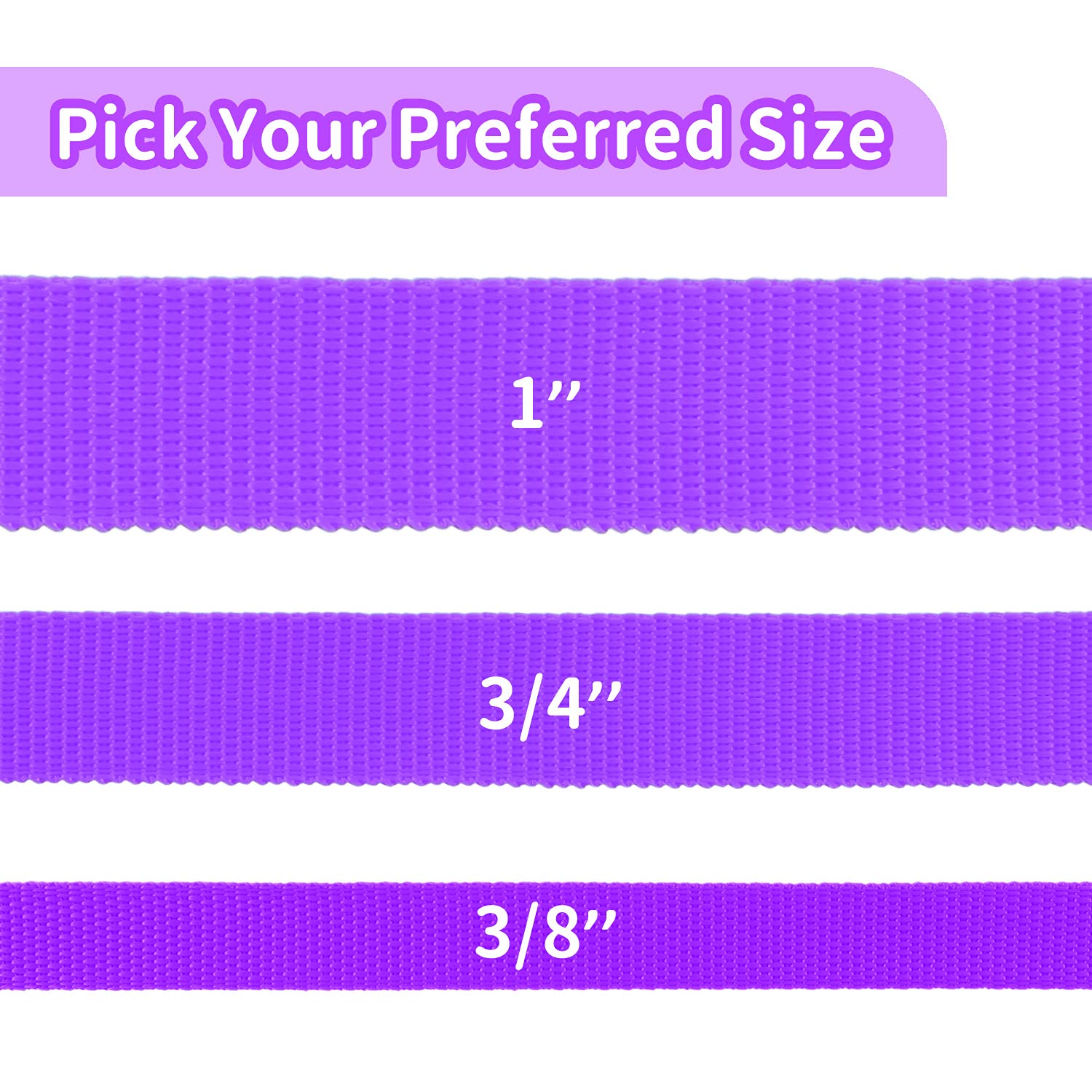 Hikiss Long Dog Leash Obedience Recall Training Agility Lead With Thickening Material For Large Dog - 15Ft 20Ft 30Ft 50Ft 100Ft Training Leash(Purple 15Ft)