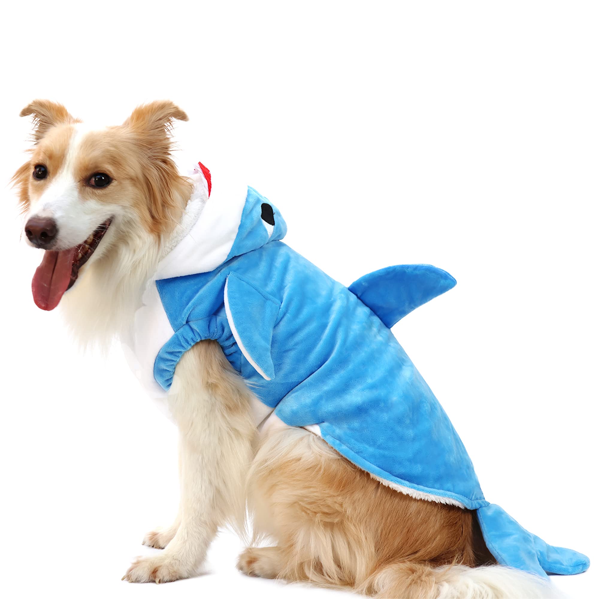 Nacoco Pet Shark Costume Clothes, Cute Christmas Dog Apparel Outfit For Large Dogs, Fall And Winter (Blue, 3Xl)