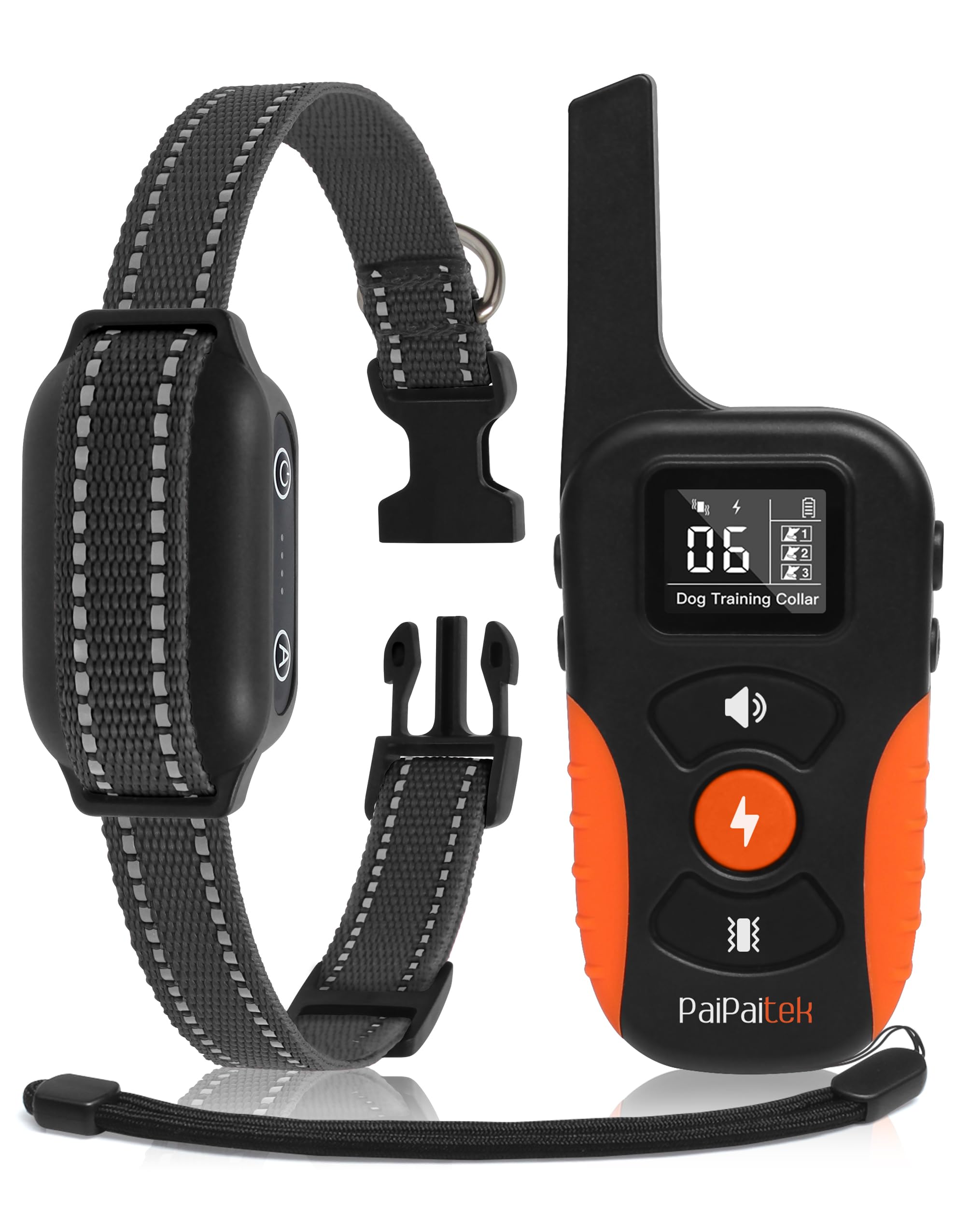 PaiPaitek Bark Collar with Remote and Automatic Mode - 3300ft Range Bark and Training Collar Combo, Shock Collar for Dogs 40-150
