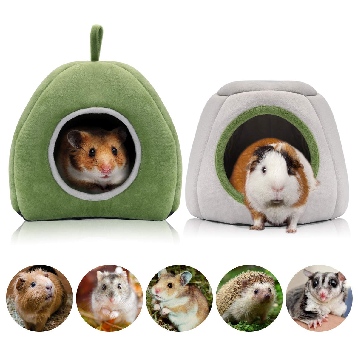 Yuepet Guinea Pig Bed 2 Pack - Washable Cage Accessories Small Animal Hideout For Chinchilla, Hamsters, Hedgehog