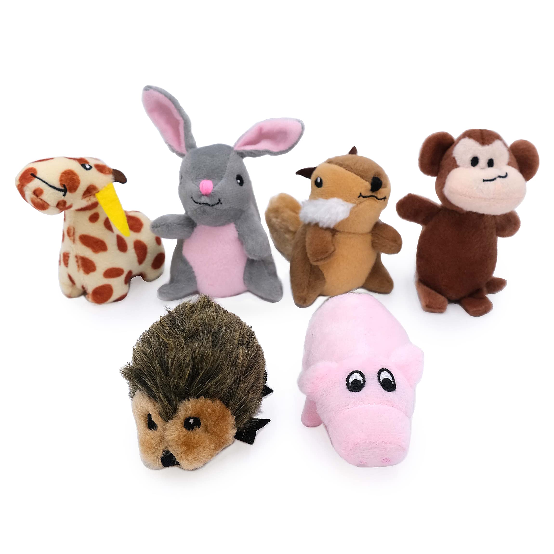 Zippypaws - Burrows Replacement Miniz 6-Pack Assortment - Plush Refills For Interactive Dog Toys For Boredom - Hide & Seek Dog Toys And Puppy Toys, Colorful Squeaky Dog Toys For Small & Medium Dogs