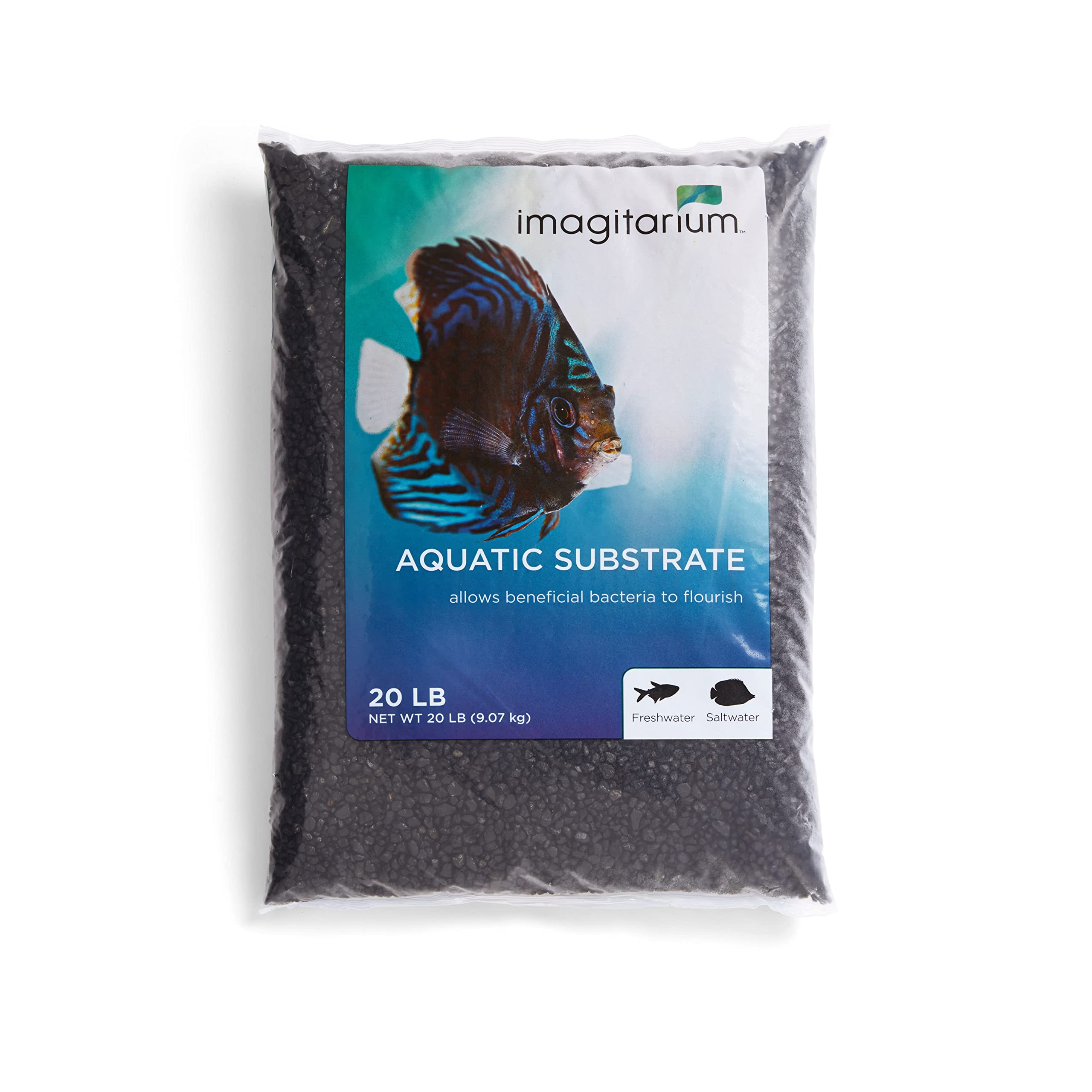 Imagitarium Frosted Black Aquarium Gravel Substrate, 20 Lbs.