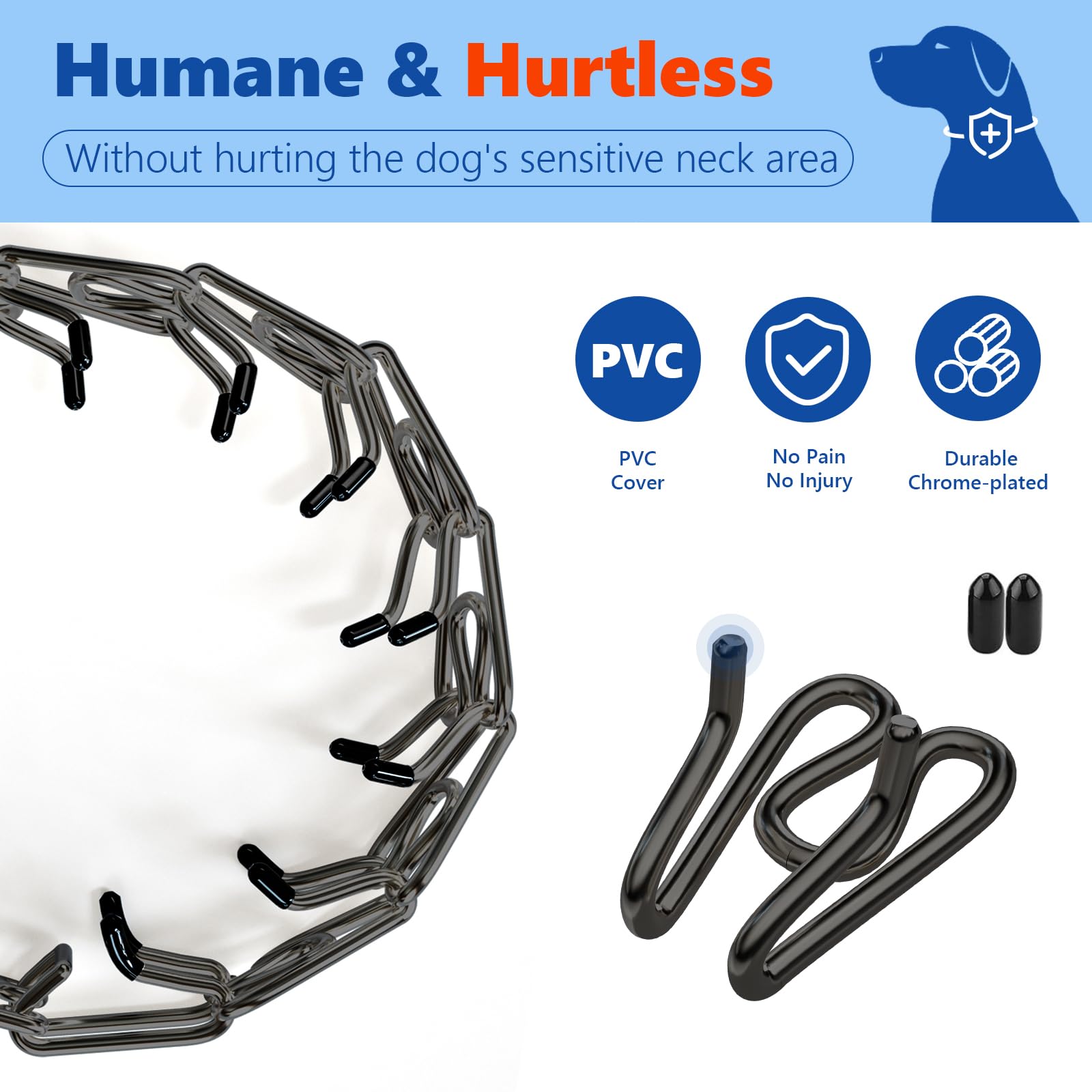 Supet No Pull Dog Training Collar, Adjustable Dog Training Collar With Buckle For Small Medium Large Dogs(Packed With One Extra