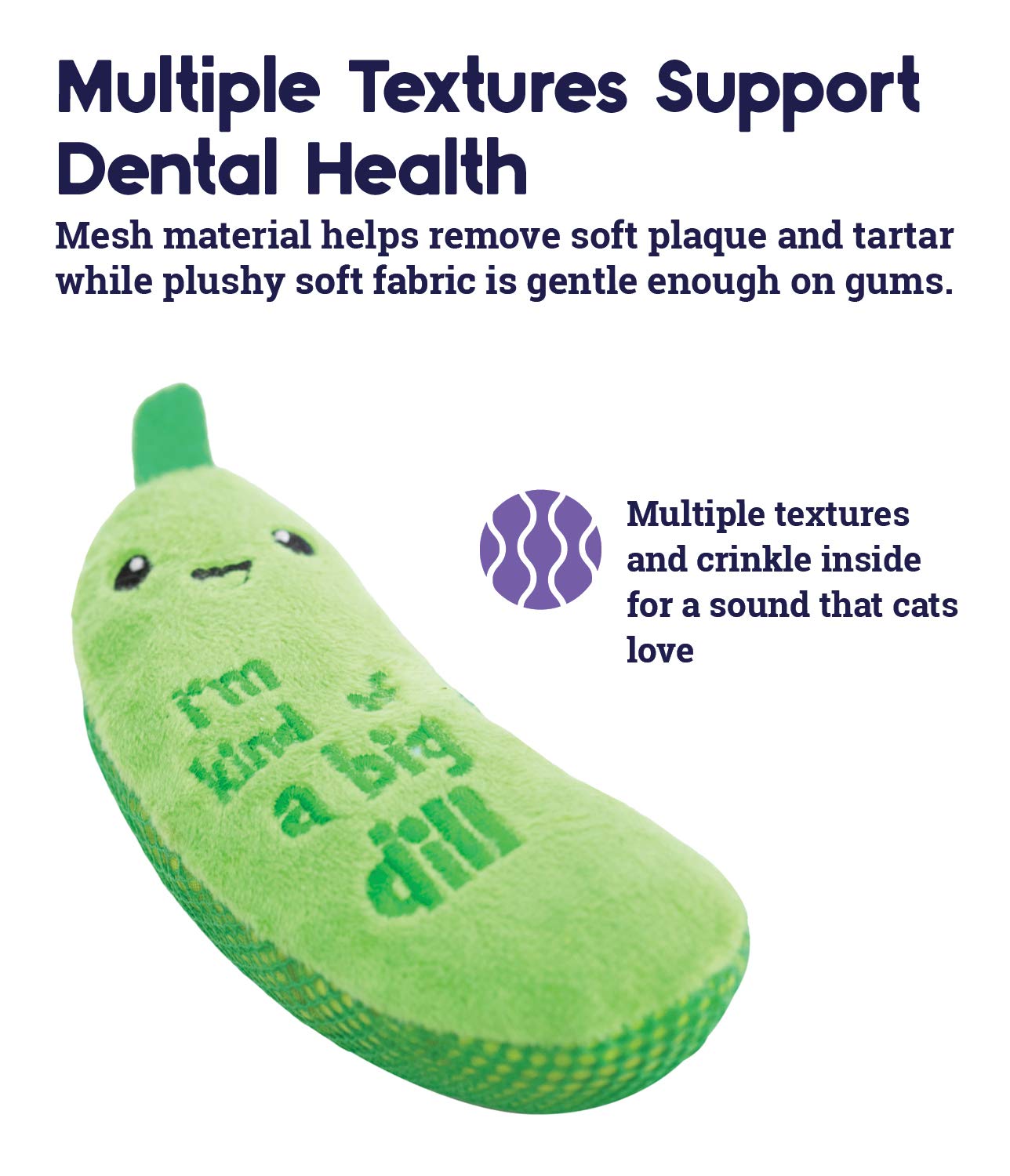 Catstages Crunchy Pickle Kicker Dental Catnip Cat Toy