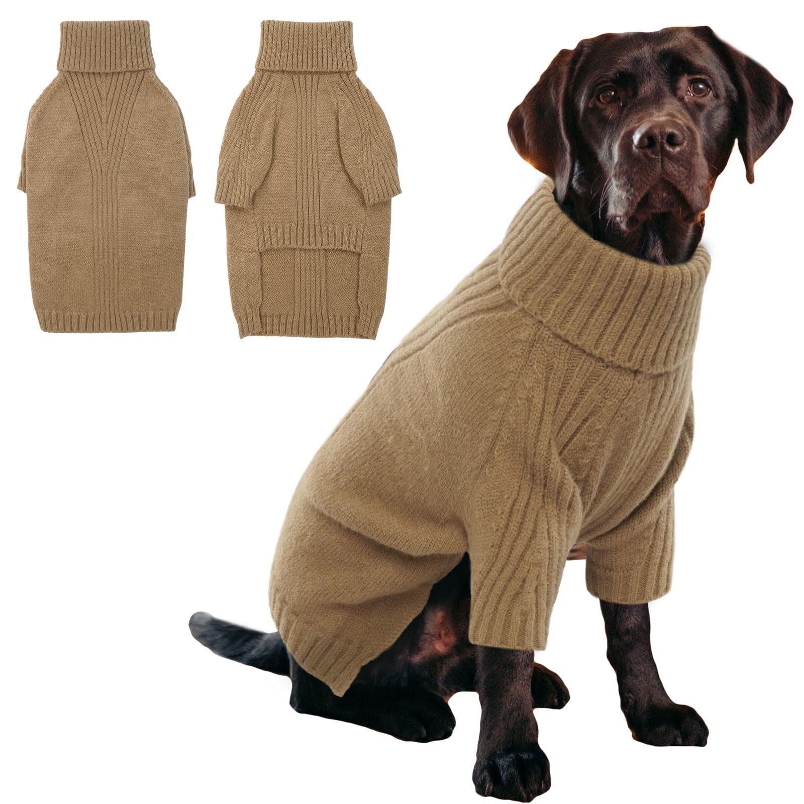 Iecoii Xxxl Dog Sweater,Christmas Dog Sweaters For Extra Large Dogs Girl Boy,Turtleneck Knitted Knitwear For Pet Dogs Wearing On