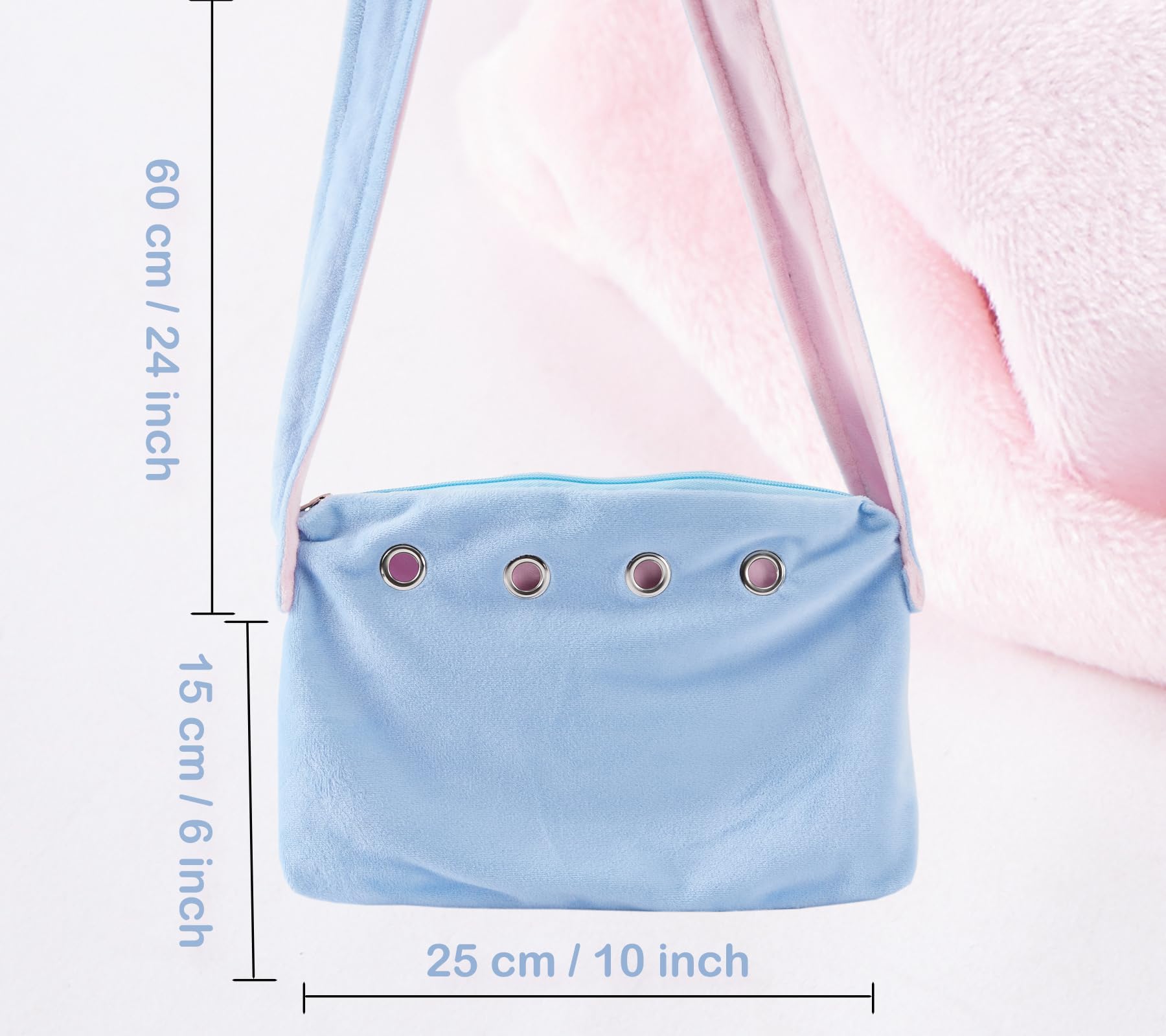 Meow&Woof Sugar Glider Bonding Pouch Small Pet Carrier Bag Sling With Strap Critter Cuddler For Gliders Ferret, Rat, Hedgehog, H