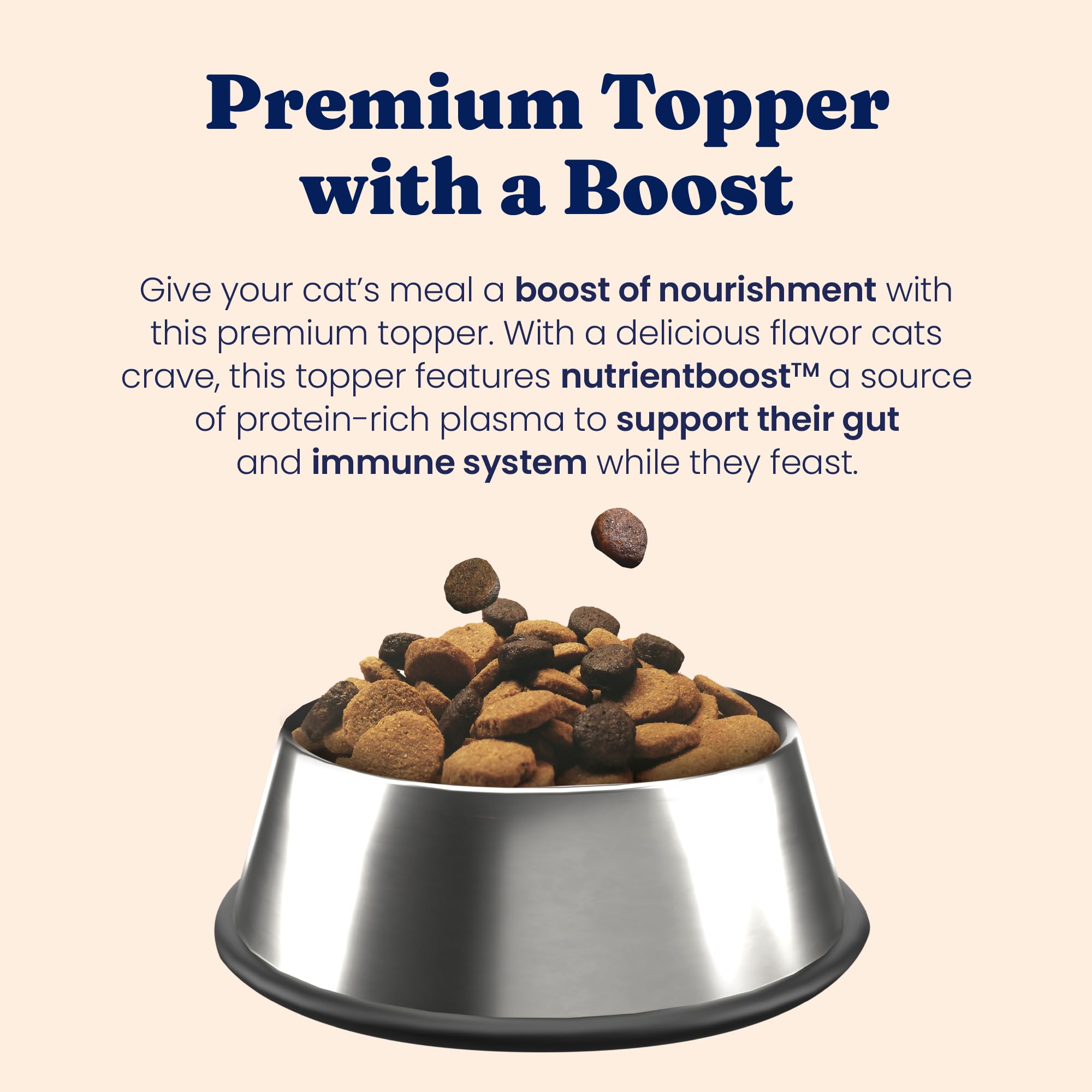 Solid Gold NutrientBoost Meal Topper for Cats - High Protein Crunchy Cat Treats Rich in Vitamins Minerals and Amino Acids - 1 Po