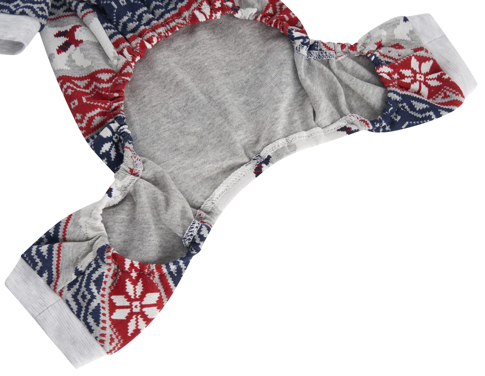 Lanyarco Bear Snowflake Ugly Dog Christmas Pajamas Clothes For Dogs Onesie Pjs Medium Size