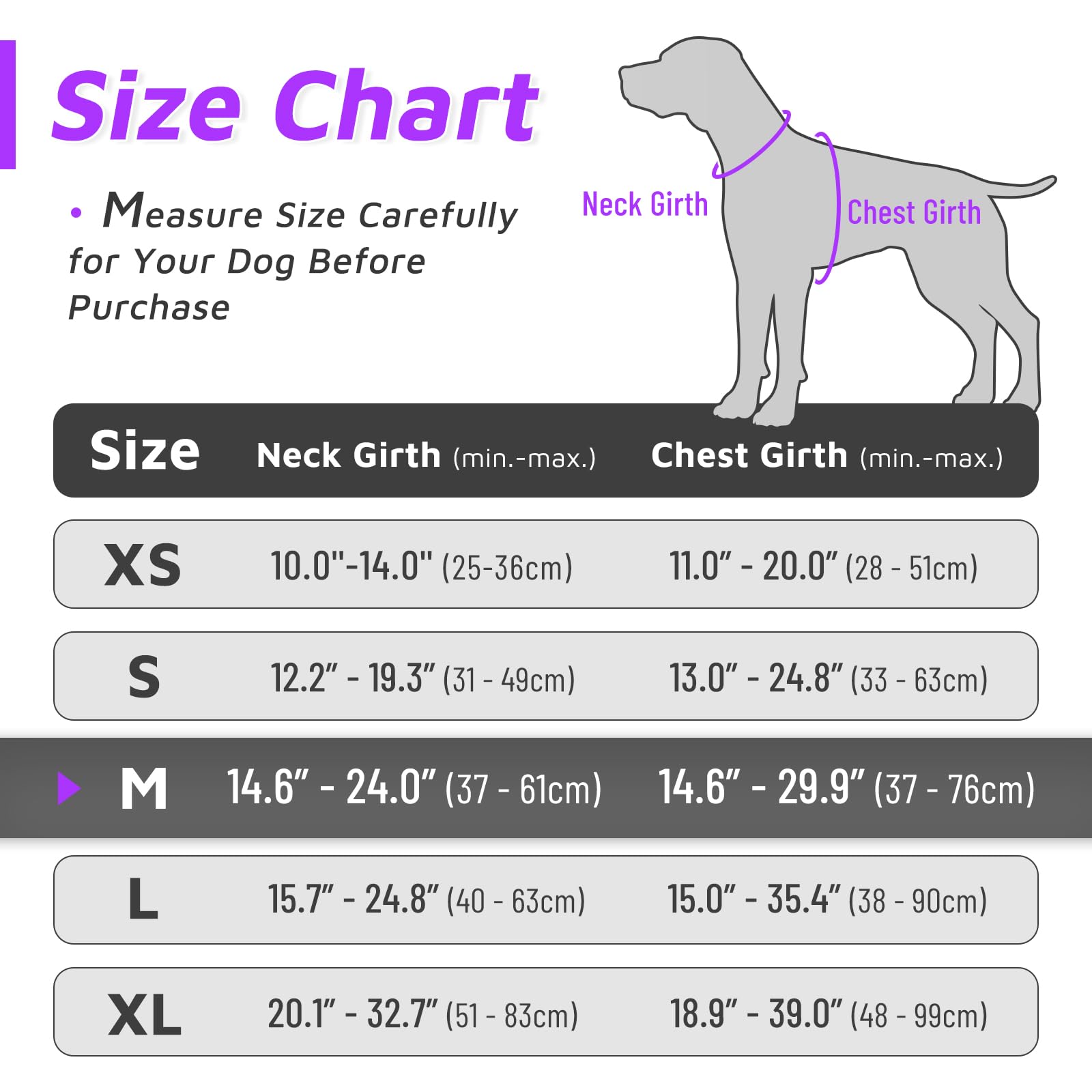 Eagloo Dog Harness Medium Sized Dog, No Pull Service Vest With Reflective Strips And Control Handle, Adjustable And Comfortable For Easy Walking, No Choke Pet Harness With 2 Metal Rings, Purple, M