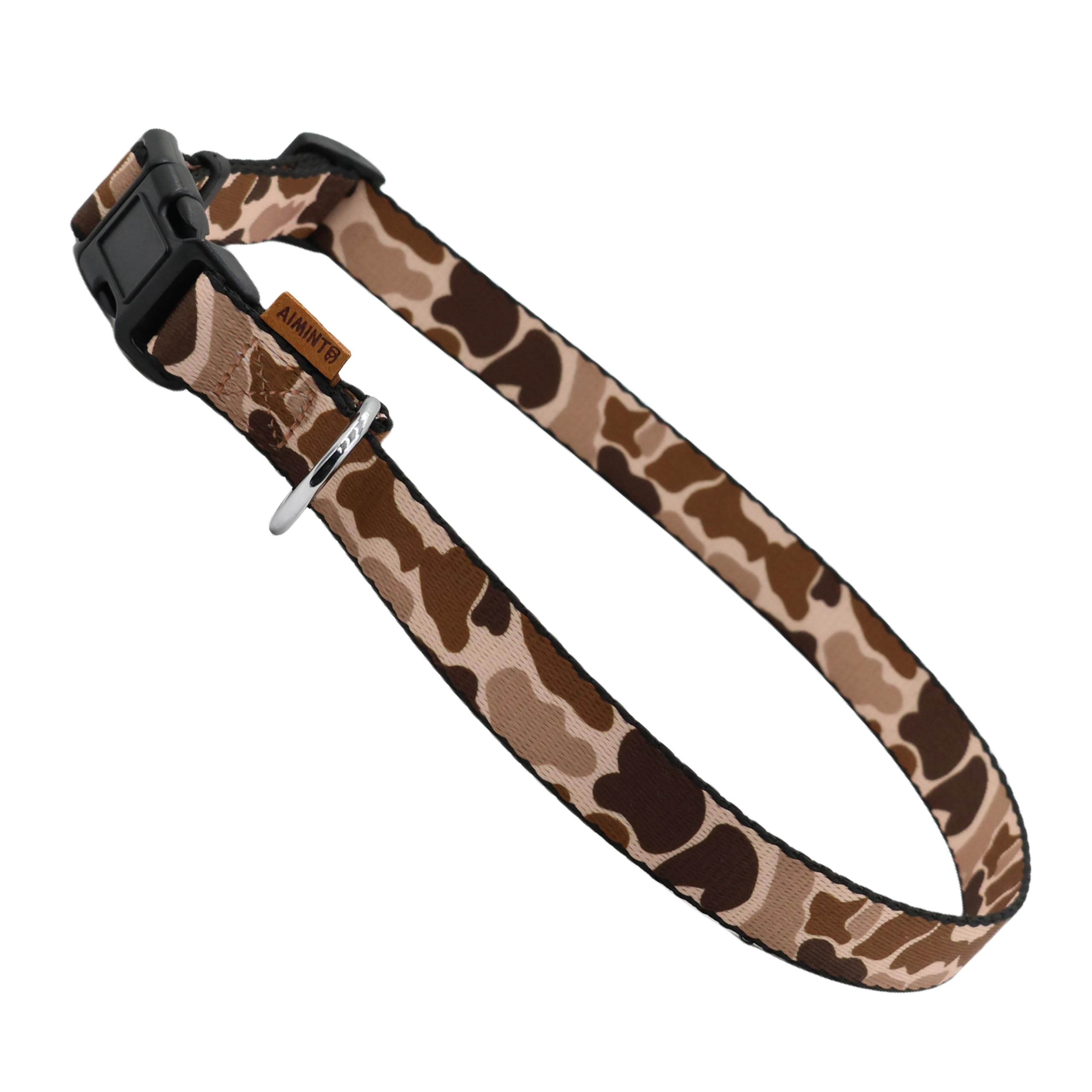 Aiminto Dog Collar, Cute Camouflage Pattern, Soft And Adjustable Collar With Quick Release Buckle (L (Neck 16-28'', Width 1''), 