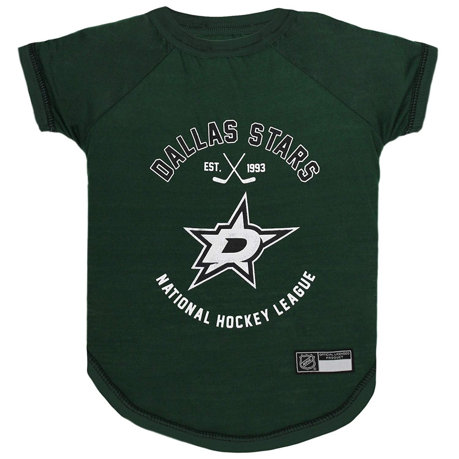 NHL Dallas Stars Tee Shirt for Dogs & Cats, X-Small. - Are You A Hockey Fan? Let Your Pet Be An NHL Fan Too!