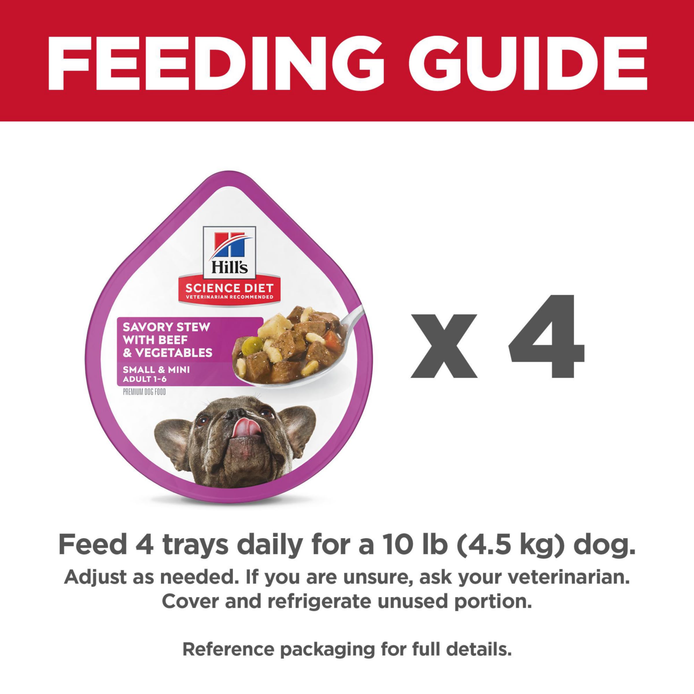 Hill s Science Diet Small & Mini, Adult 1-6, Small & Mini Breeds Premium Nutrition, Wet Dog Food, Beef & Vegetables Stew, 3.5 o