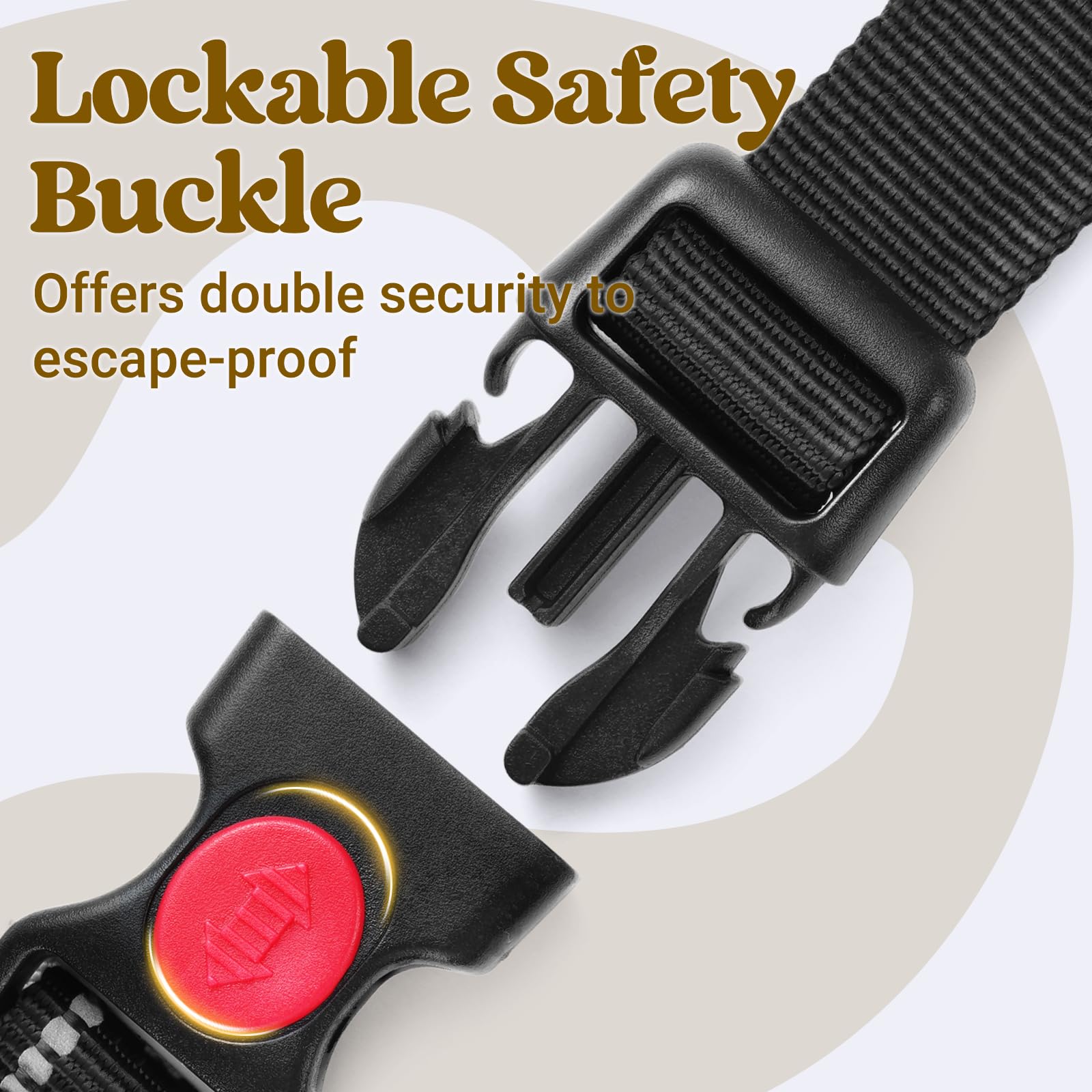 rabbitgoo Dog Harness for Large Dogs, No Pull Pet Harness with Soft Padded Handle, Adjustable Reflective Vest with 3 Buckles, Ea