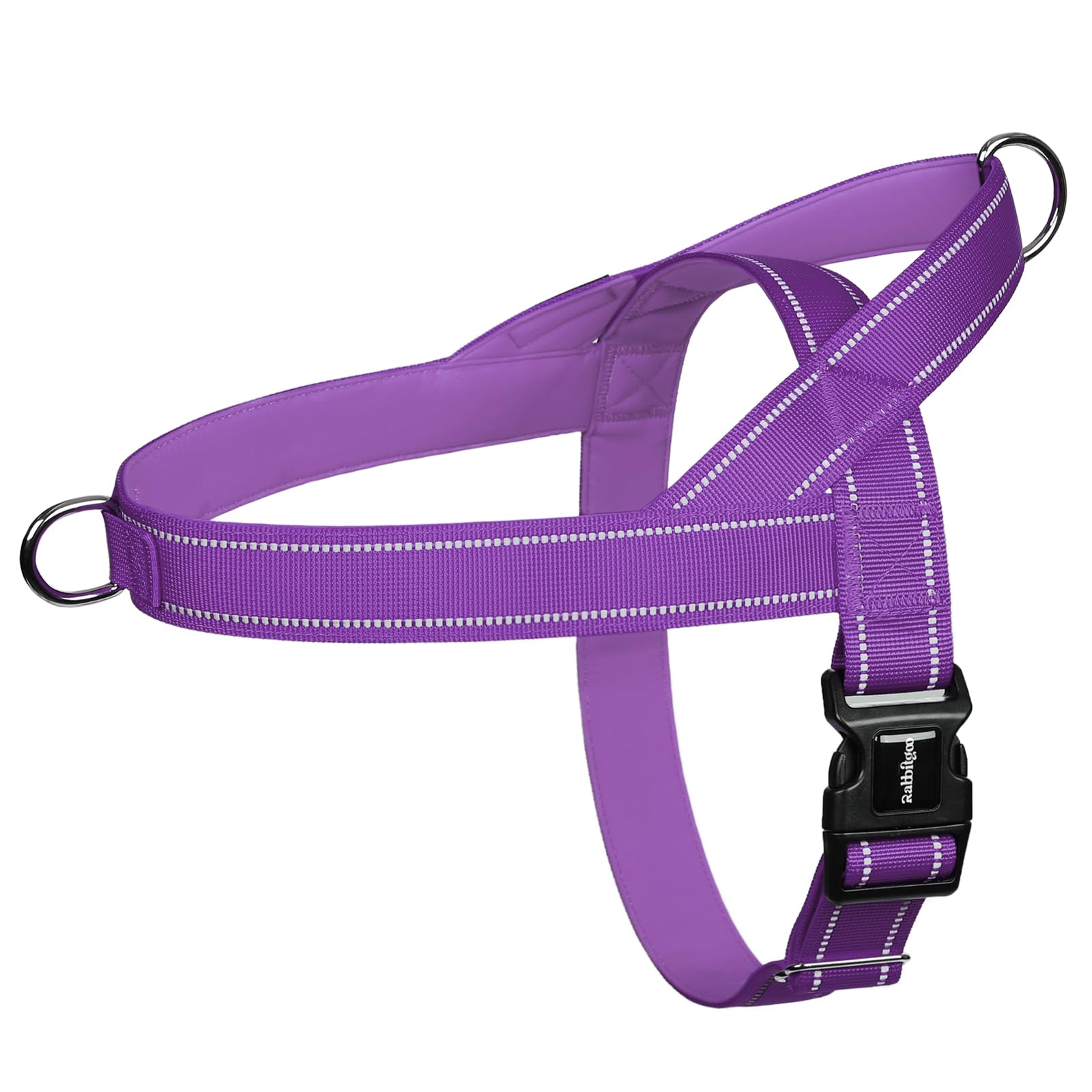 Rabbitgoo Dog Harness No Pull, Quick Fit For Large Dogs With Soft Padded Handle, Chest Adjustable Reflective Pet Vest, No Choke 