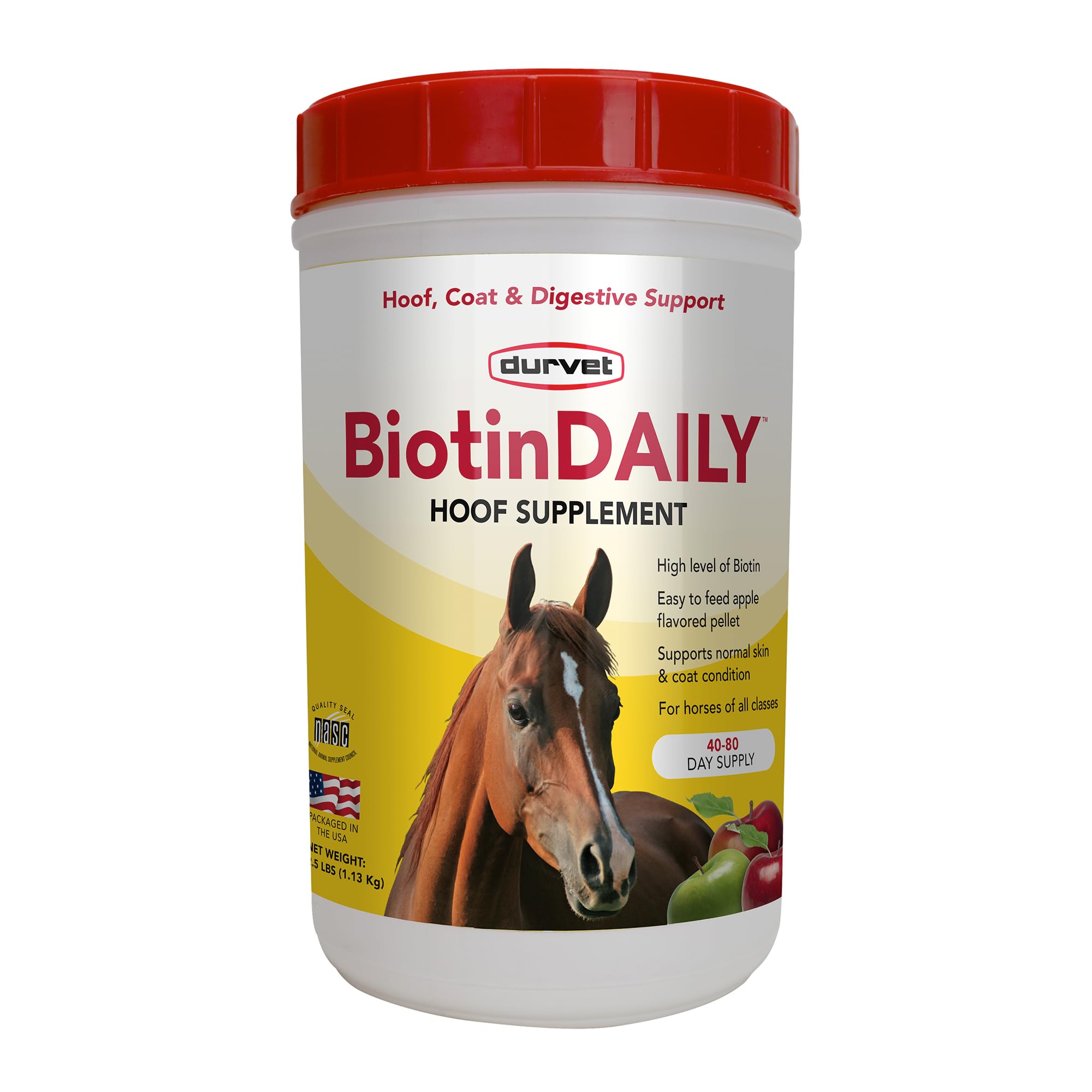 Durvet 01 0027 Biotin Daily Horse Hoof Care, 2.5 lb