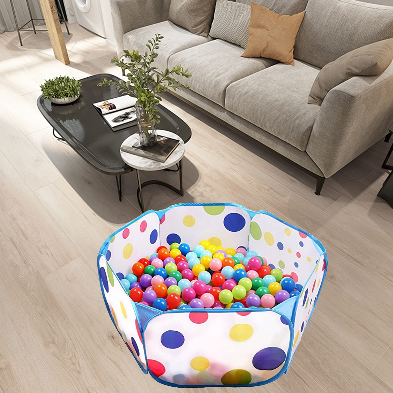 Tfwadmx Portable Small Animal Playpen, Hexagonal, Darkblue, Breathable, Pop-Up, 39.4 X 39.4 X 15 Inches, Suitable For Hamster, G