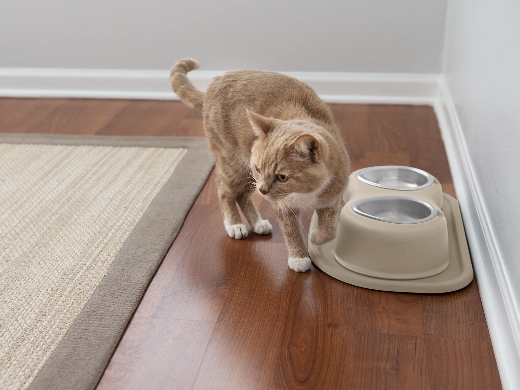 Weathertech Double High Pet Feeding System - Elevated Dog/Cat Bowls - 6 Inch High Tan (Dhc3206Tntn)