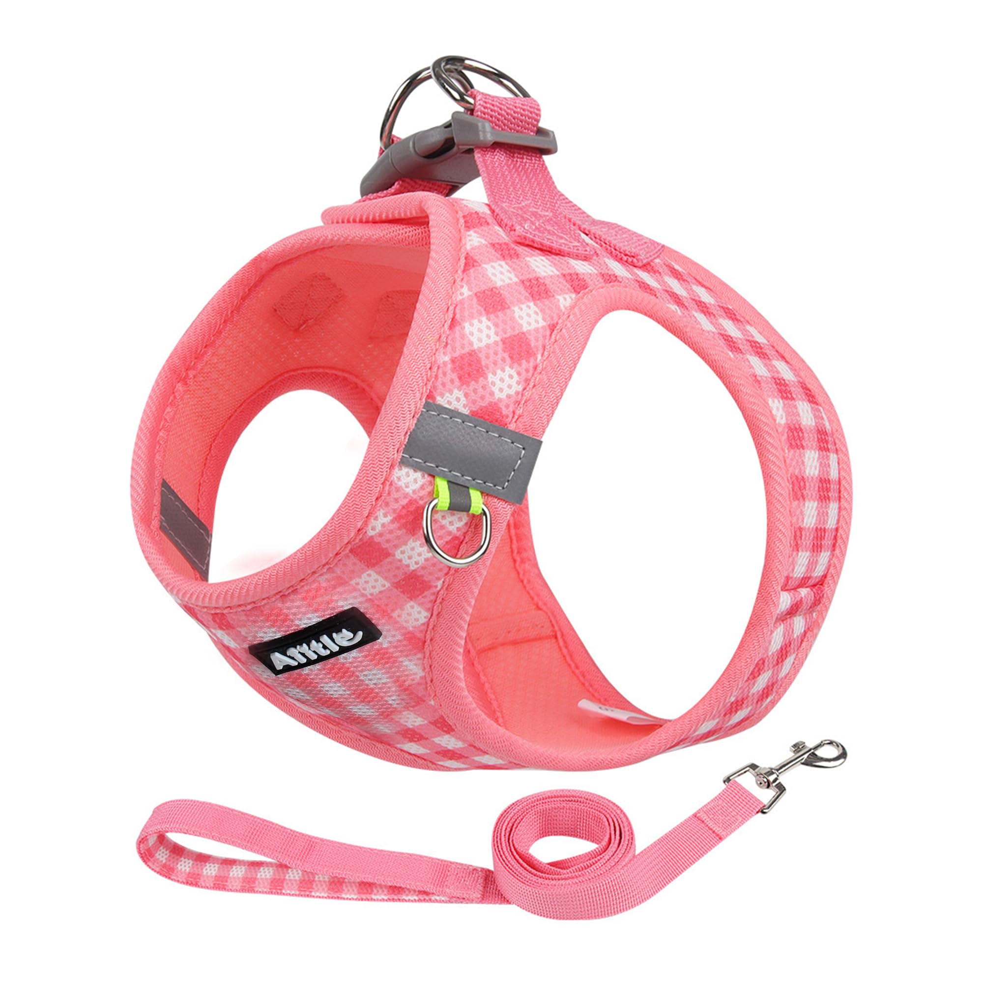Aiitle No Pull Dog Harness And Leash Set, Step In No Chock Soft Mesh Dog Harnesses Reflective For Extra-Small Puppy Dogs And Cat