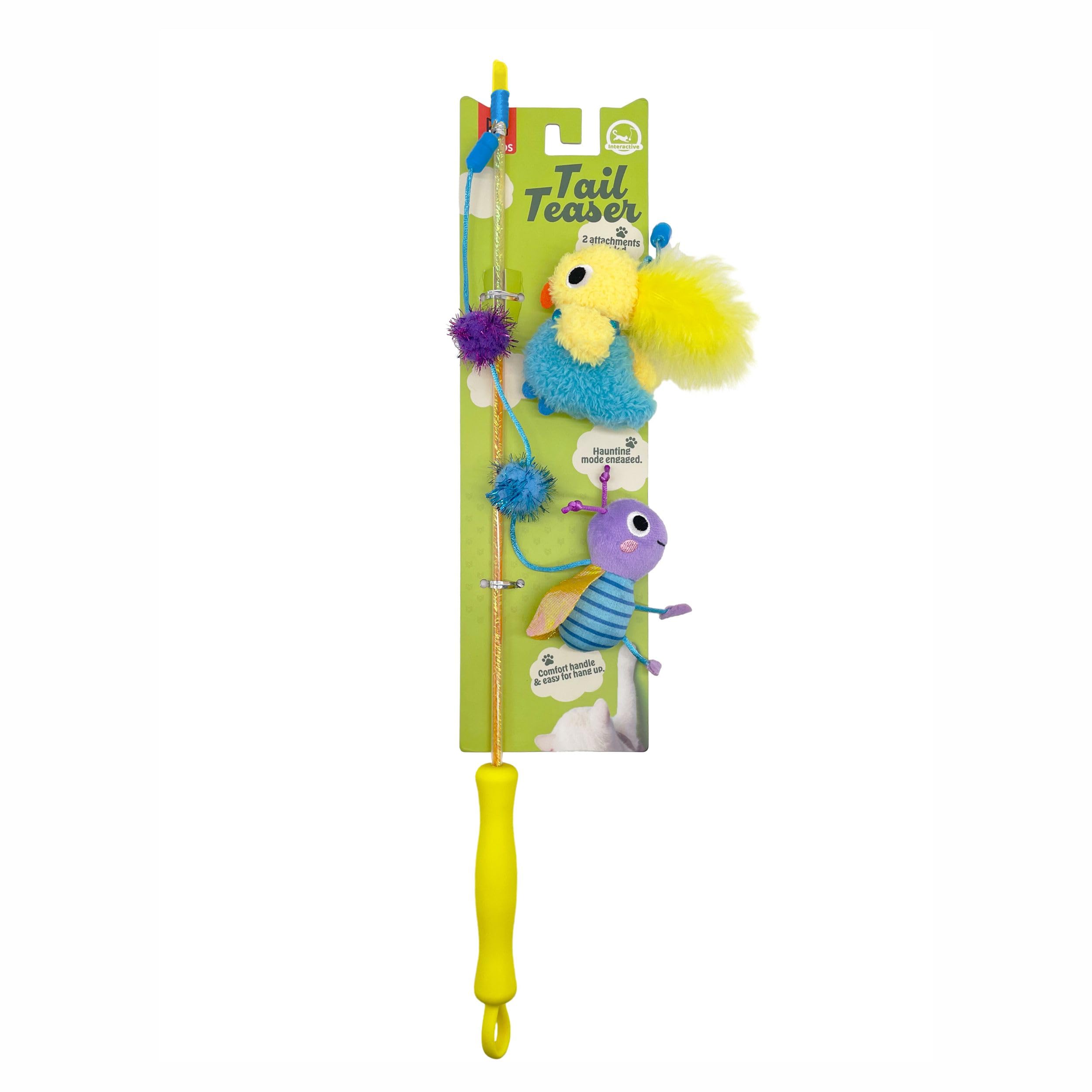 Barkbutler X Fofos LetS Fly Together Wand  Interactive Cat Toys With Catnip  Cat Teaser Toy Set  Multicoloured