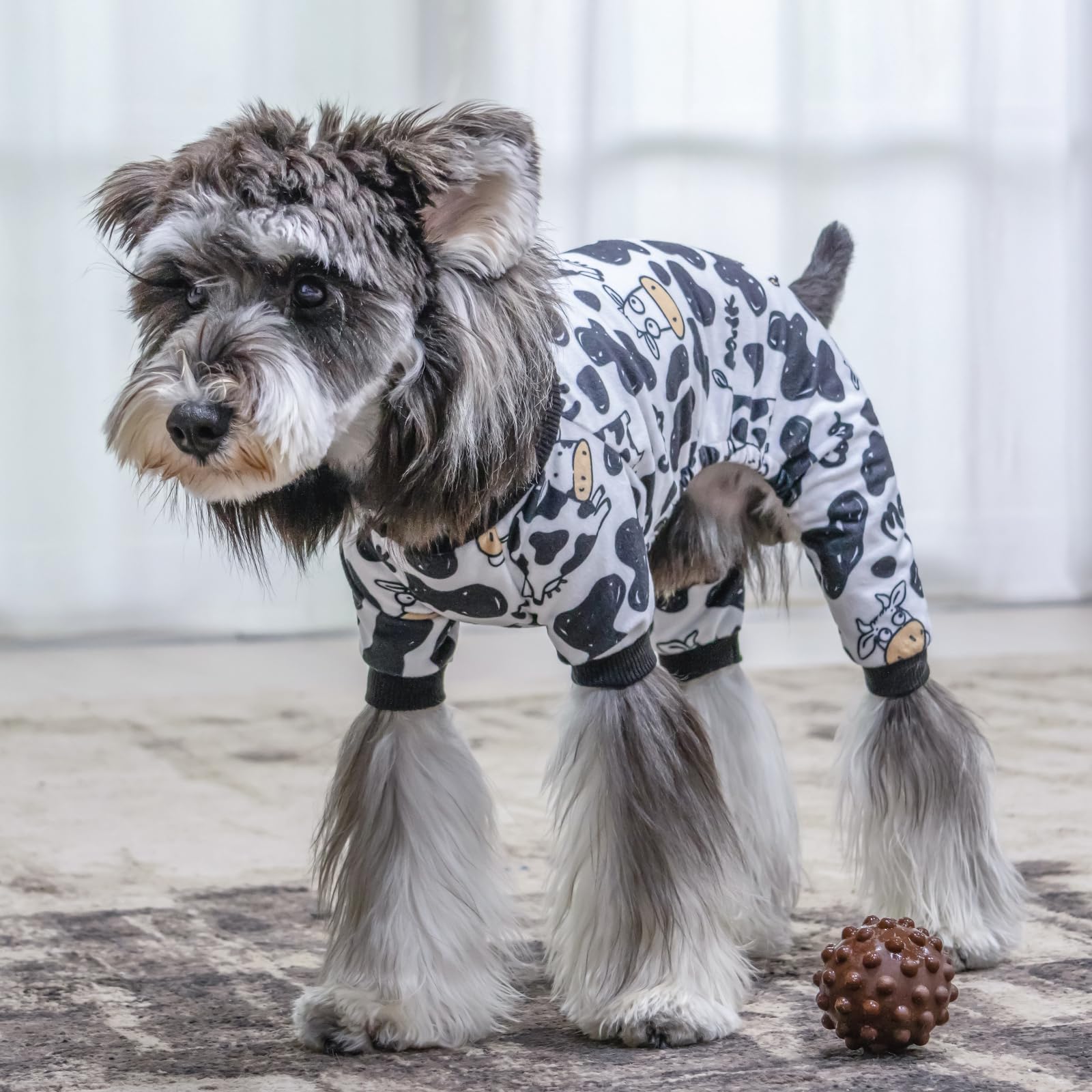 Cutebone Dog Halloween Pajamas Puppy Onesies Christmas Small Dogs Soft Pjs Coat Cat Apparel Comfy Pet Clothes Outfit Doggie Bodysuit P281M