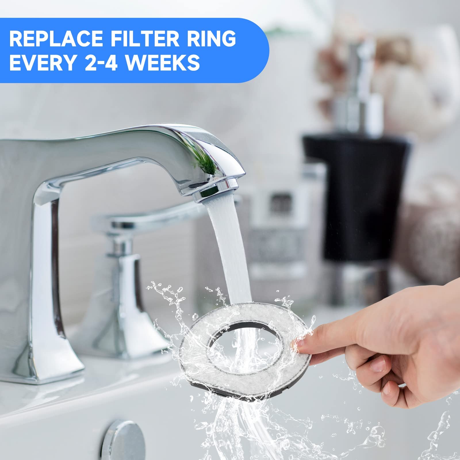 Els Pet Dog Bowl No Spill 4 Pcs Filters, Pet Water Bowl No Drip Slow Water Feeder, Pet Dispenser 70Oz/2L Large Capacity For Dogs