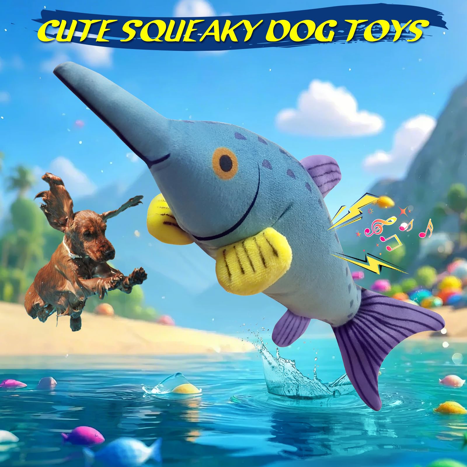 Fuufome Large Squeaky Dog Toys :Plush Soft Dog Chew Toys - Tug of War for Large,Small, Medium,Puppy Breeds-Puppy Toys to Keep Th
