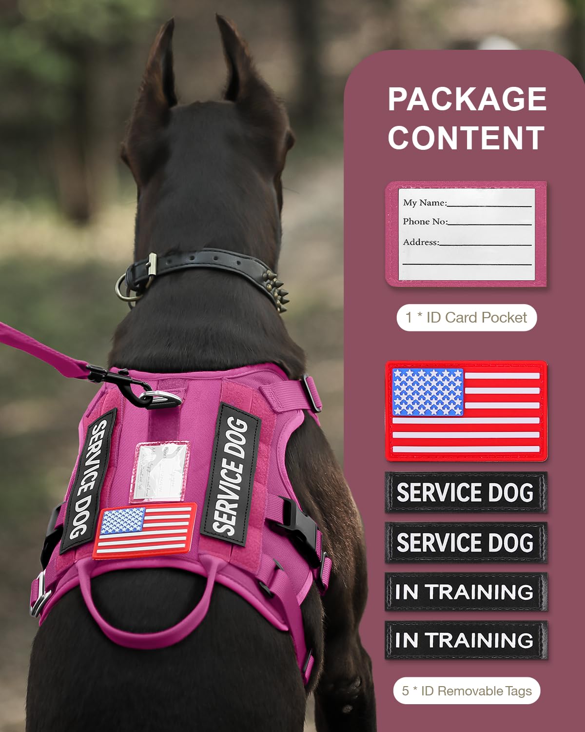 FAYOGOO Tactical Dog Harness for Large Medium Dog - Mesh Breathable Dog Harness Escape Proof with Handle - No Pull Military Serv