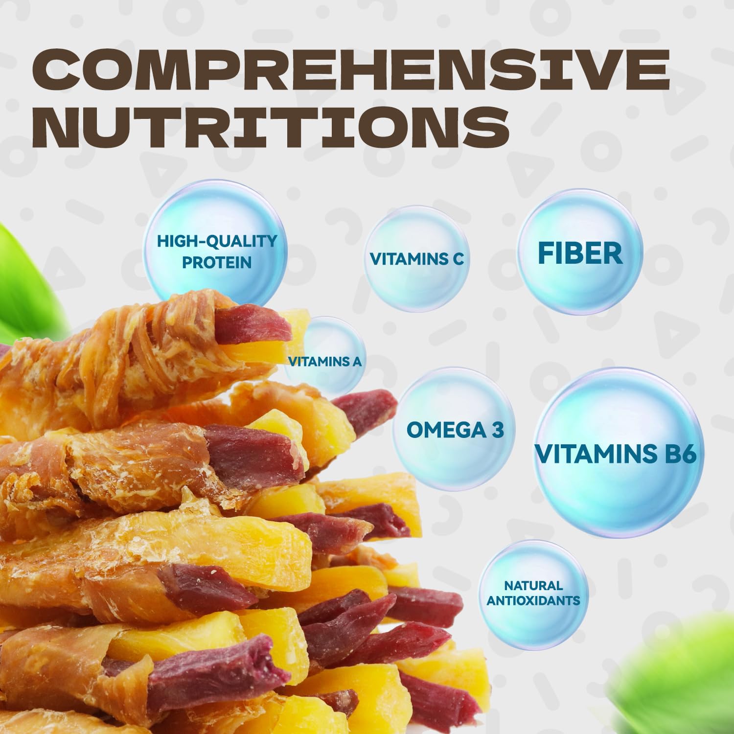 KUADELRO Chicken Wrapped Double Sweet Potato Dog Treats, Real Chicken Jerky Training Treats High Protein Dog Soft Chews for Smal