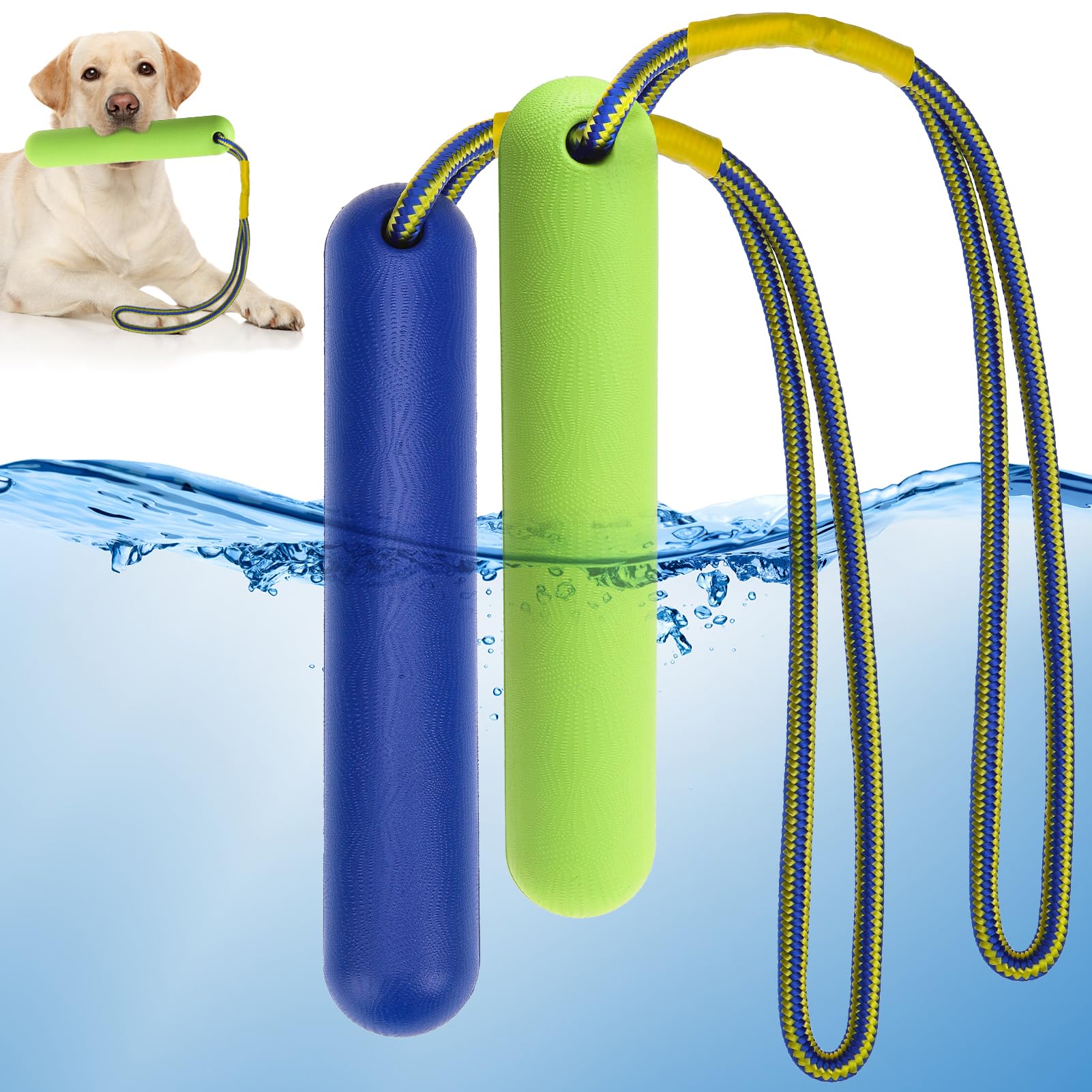 Expawlorer Dog Bumpers For Water Retrieving - Floating Dog Water Toys Amphibious Fetch Stick Toy For Pool Lake Beach, Interactiv