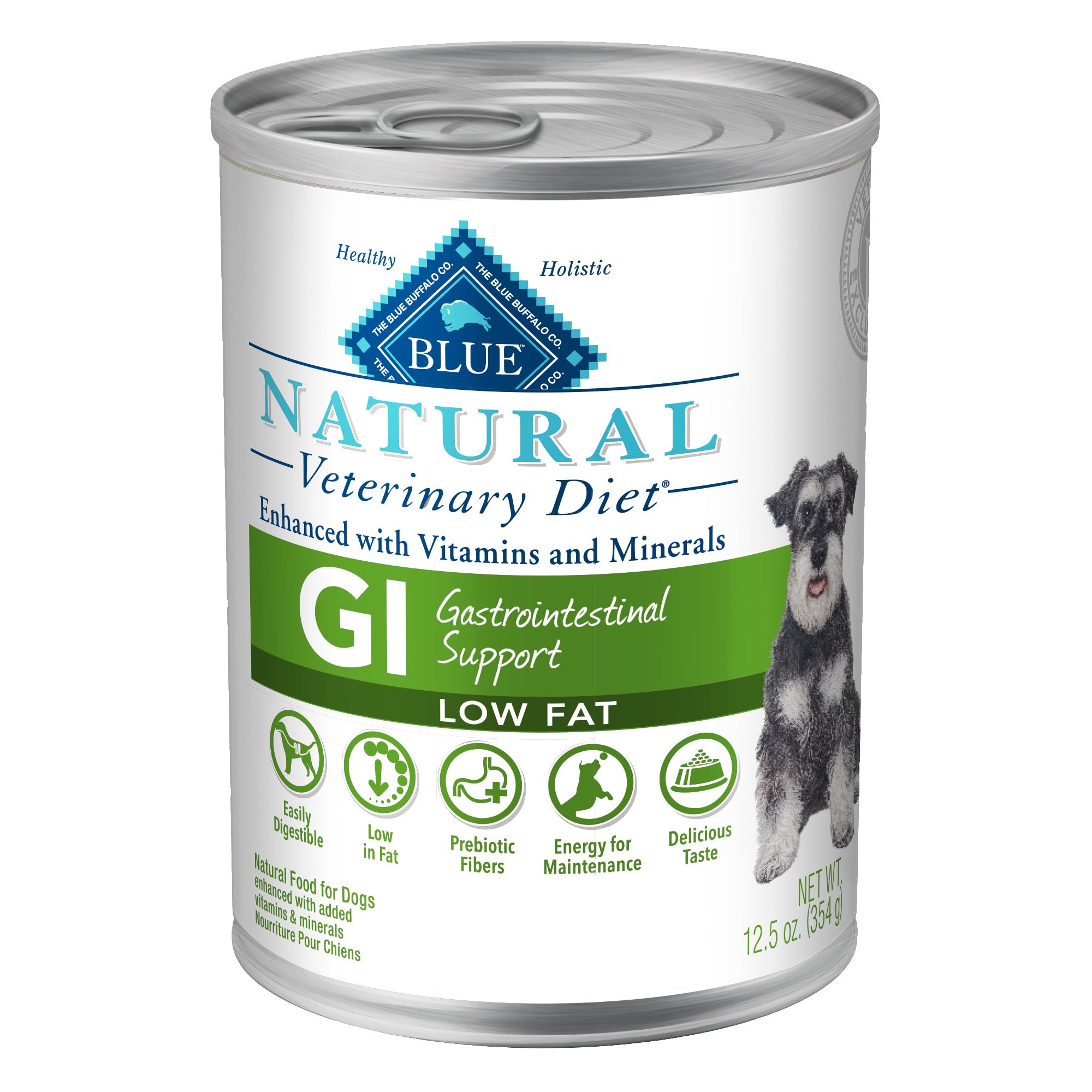 Blue Buffalo Natural Veterinary Diet GI Low Fat Gastrointestinal Support Wet Dog Food, Veterinarians Prescription Required, Whi