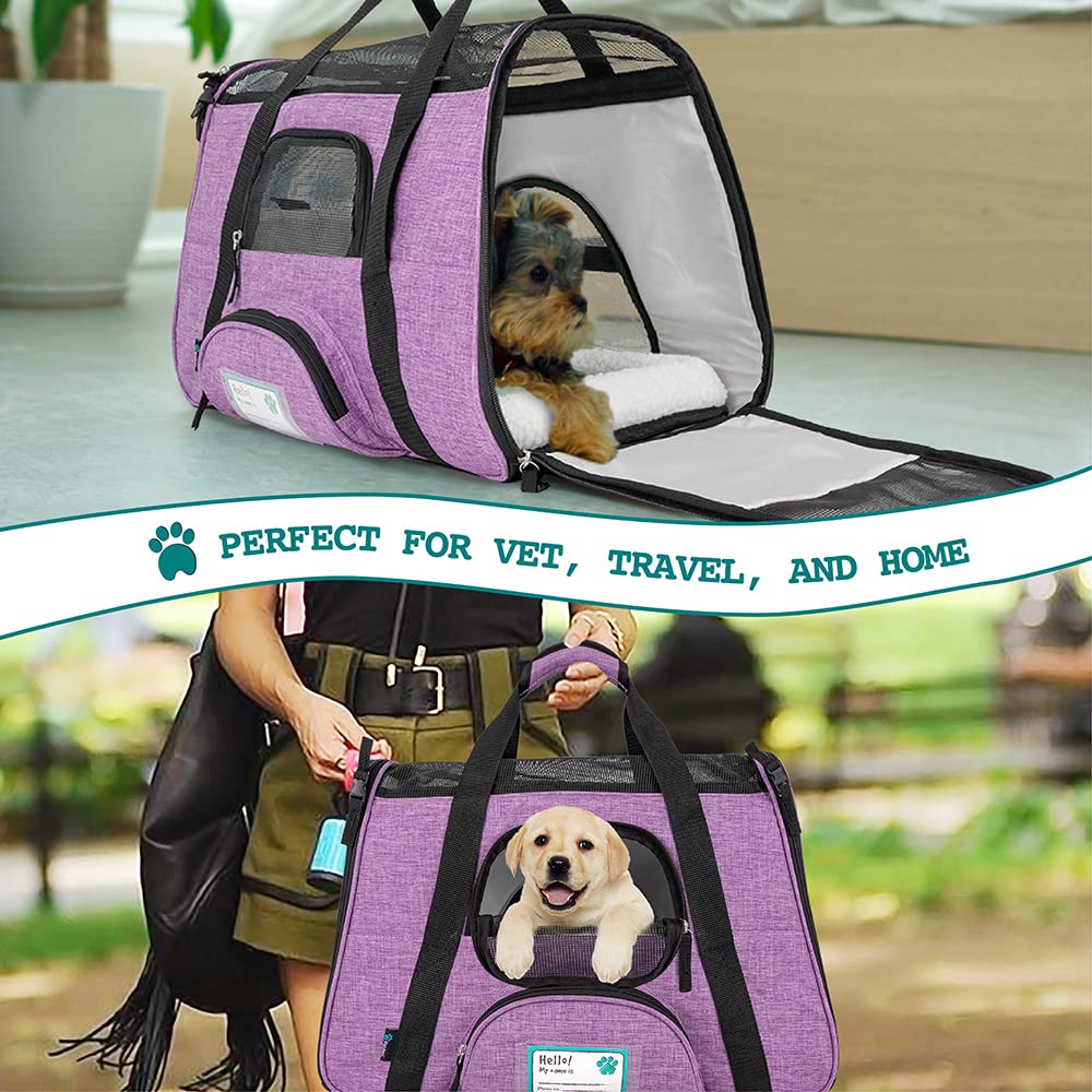 Petami Airline Approved Pet Carrier For Cat, Soft Sided Dog Carrier For Small Dog, Cat Travel Supply Accessories Indoor Cat, Ven