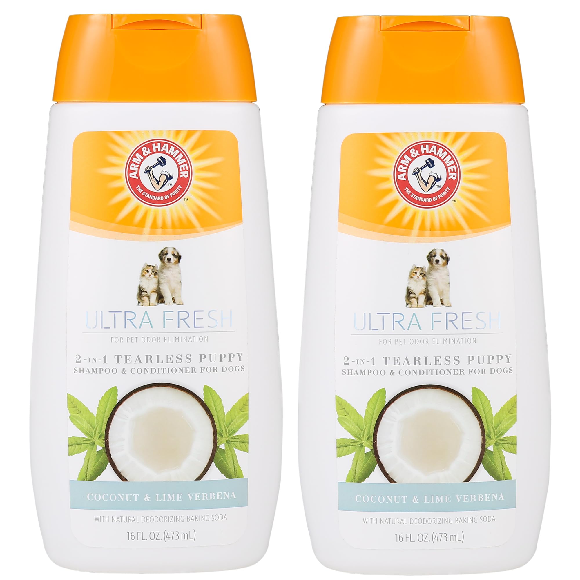 Arm & Hammer Ultra Fresh 2-in-1 Tearless Puppy Shampoo and Conditioner - Baking Soda Neutralizes Bad Odors for an Advanced Clean