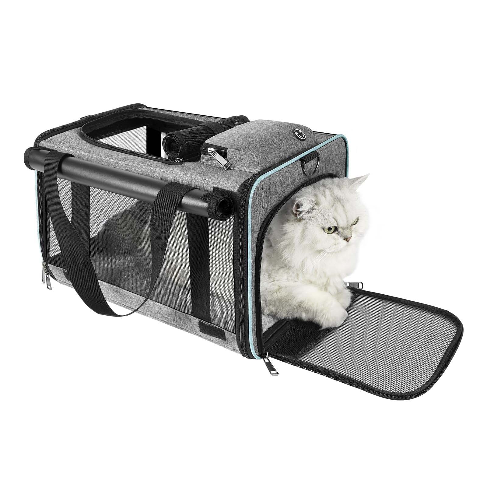 Gapzer Cat Carrier American, United, Delta Airline Approved/Soft-Sided Pet Travel Bag For Medium Cat 15+ Lbs Small Dog Traveling