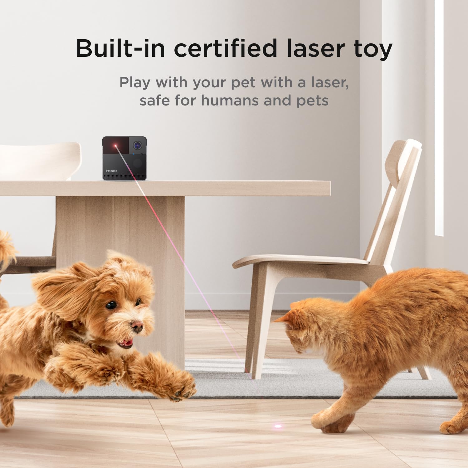 Petcube Play 2 Wi-Fi Pet Camera With Laser Toy For Cats & Dogs, 1080P Hd Video, 160 Full-Room View, 2-Way Audio, Sound/Motion Al