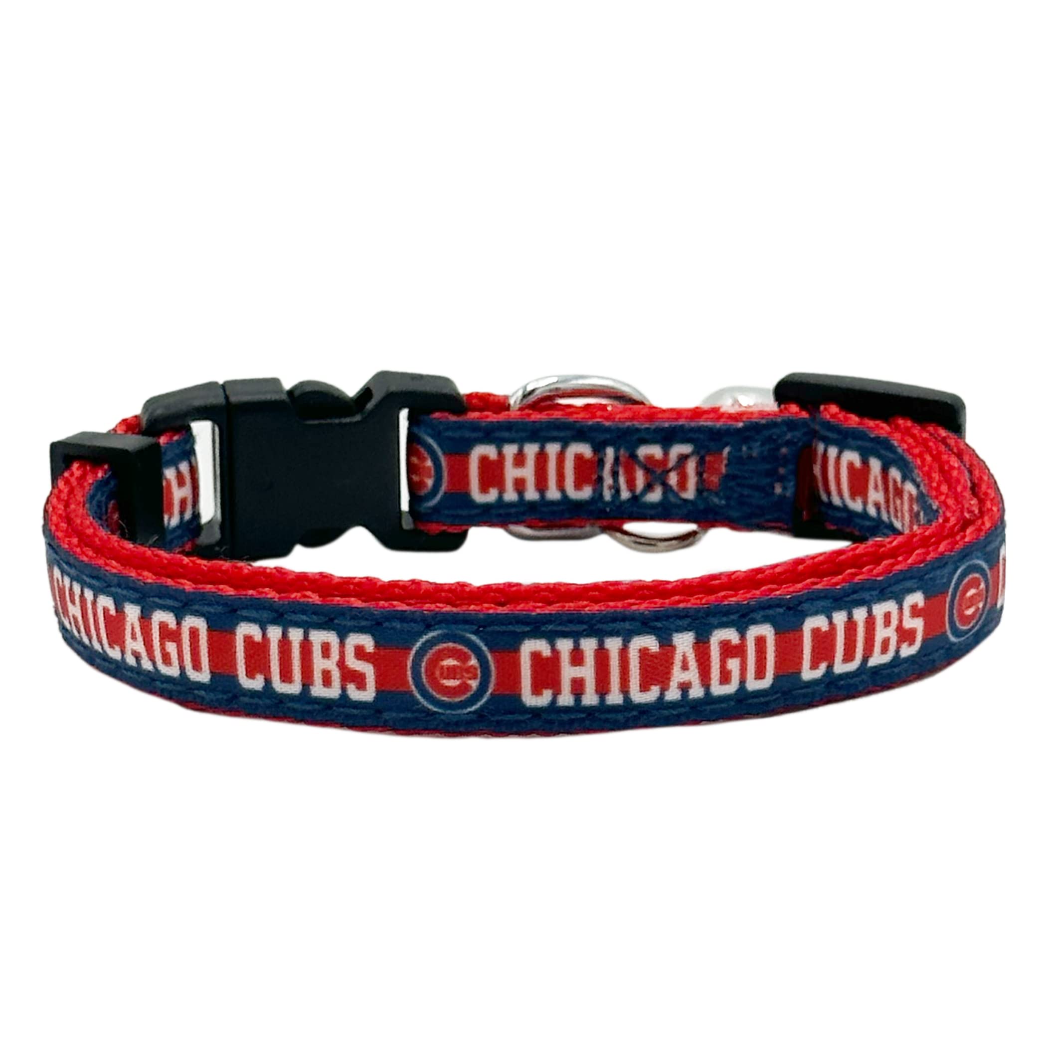 Mlb Cat Collar Chicago Cubs Satin Cat Collar Baseball Team Collar For Dogs & Cats. A Shiny & Colorful Cat Collar With Ringing Be