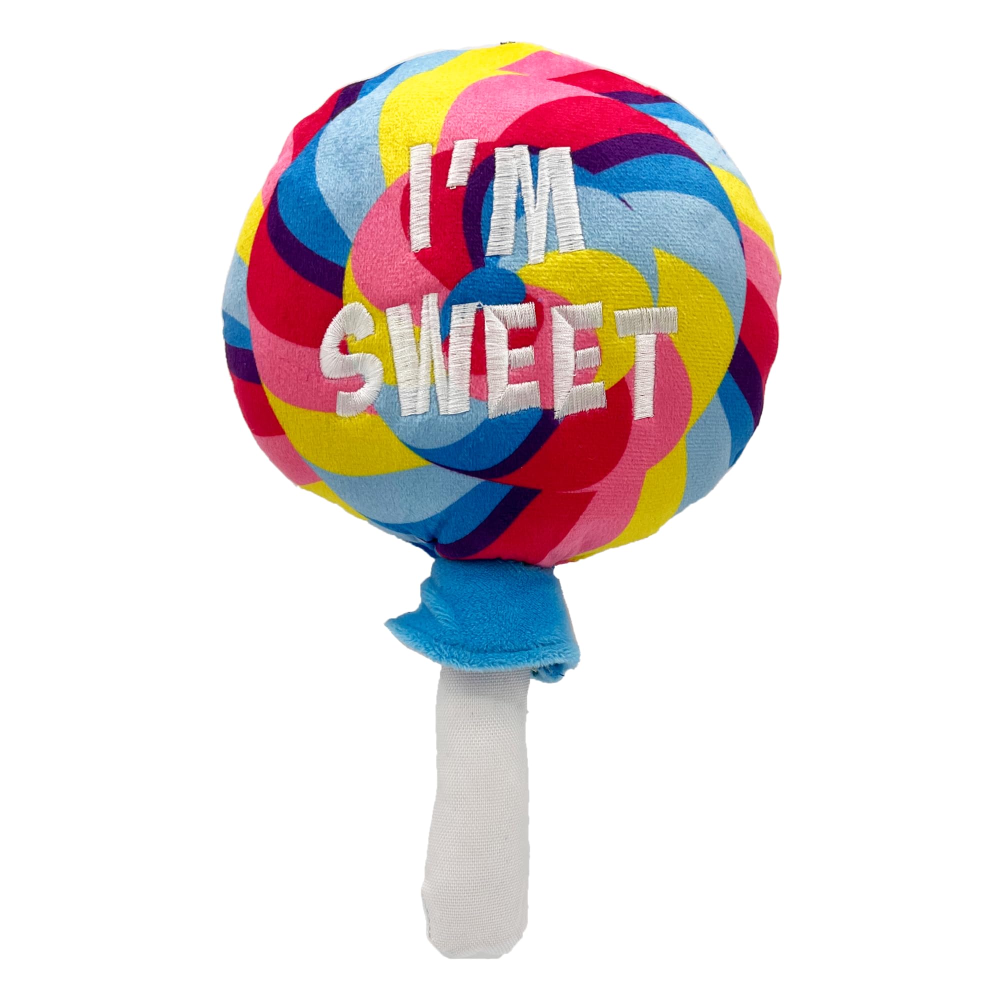 Huxley & Kent For Dogs - I'M Sweet Lollipop (Small) - Easter Spring - Power Plush Funny Dog Toy With Squeaker - Fun, Durable, An
