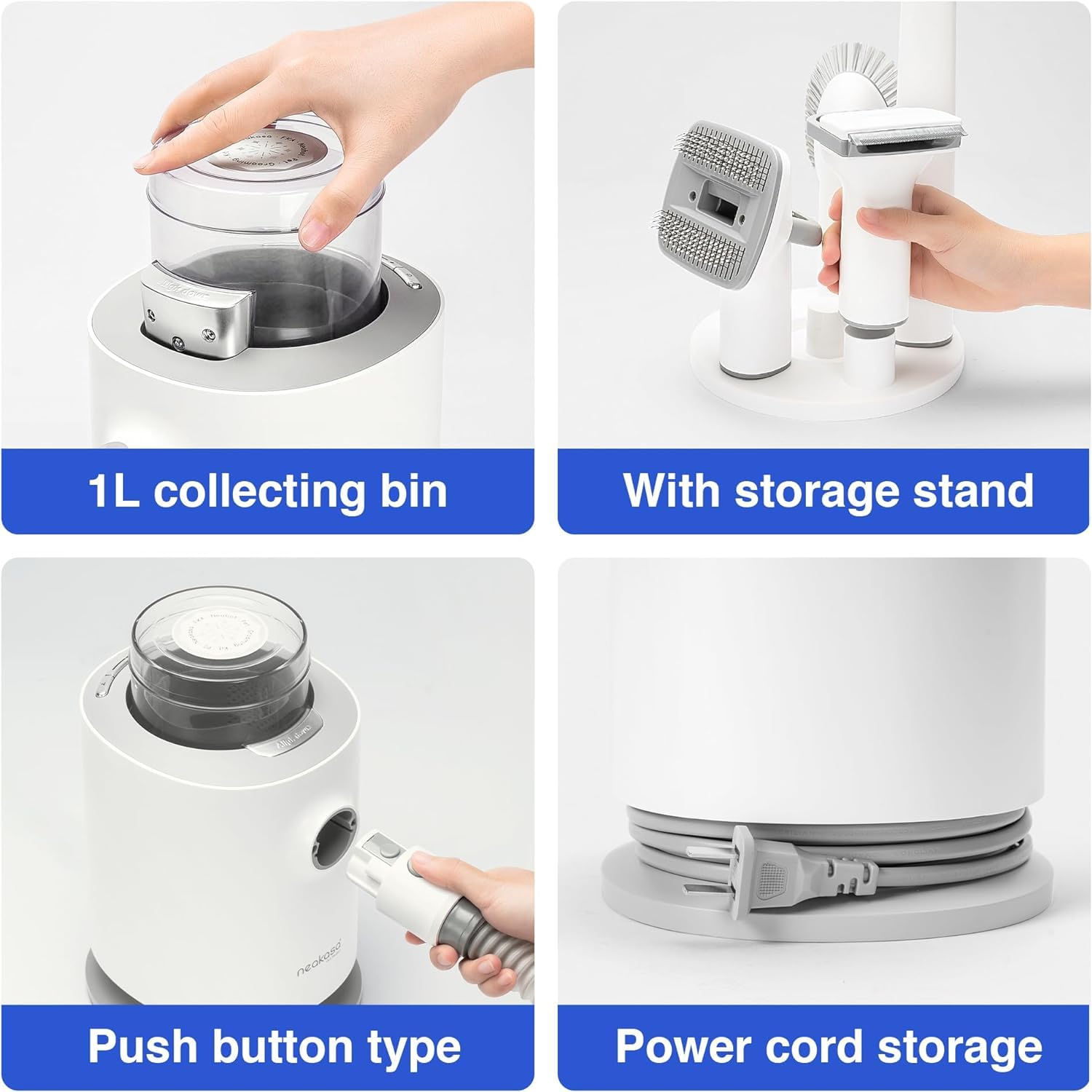 Neakasa By Neabot P0 Pro Dog Grooming Vacuum For Shedding, 6.6Lbs Lightweight Portable Dog Grooming Kit, Low Noise Dog Clippers, Pet Hair Remover For Dogs Cats