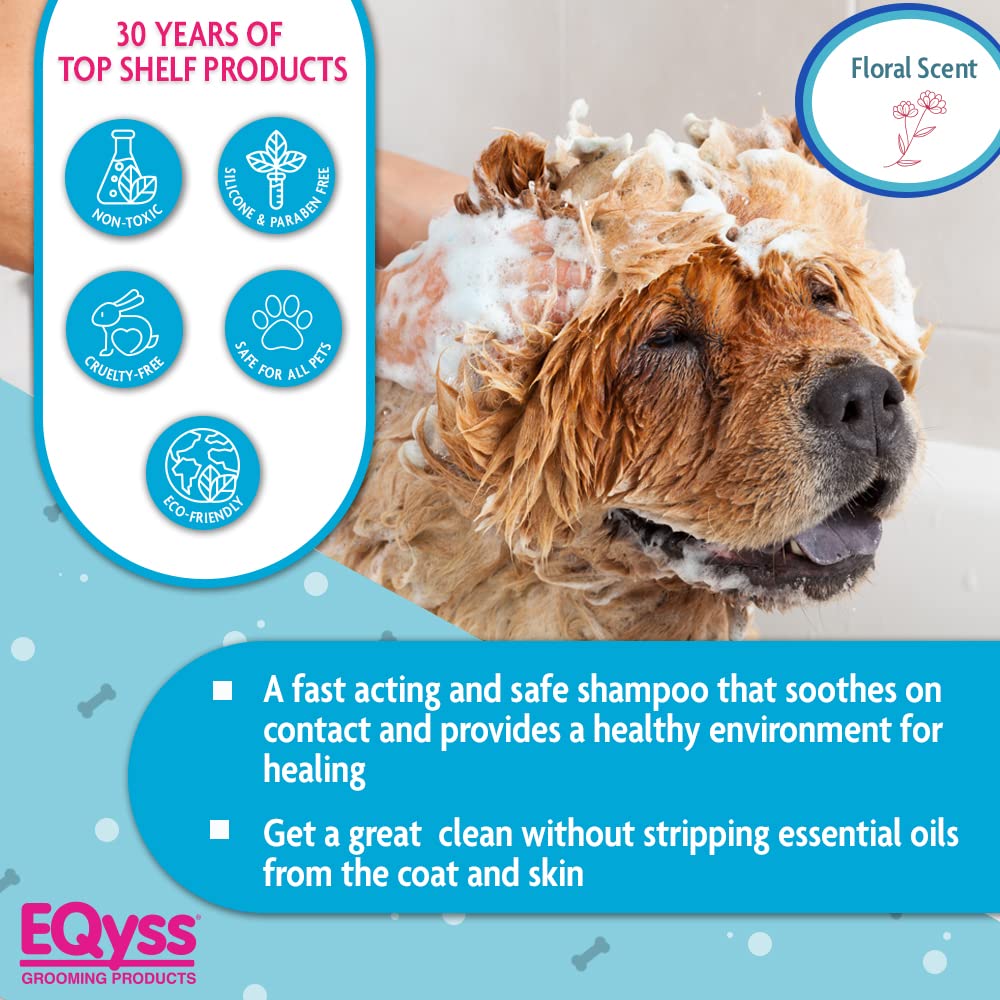 Eqyss Micro-Tek Pet Shampoo - Soothes Dry Irritated Skin On Contact, Stops Itching, Scratching, Biting, Licking Hot Spots - For