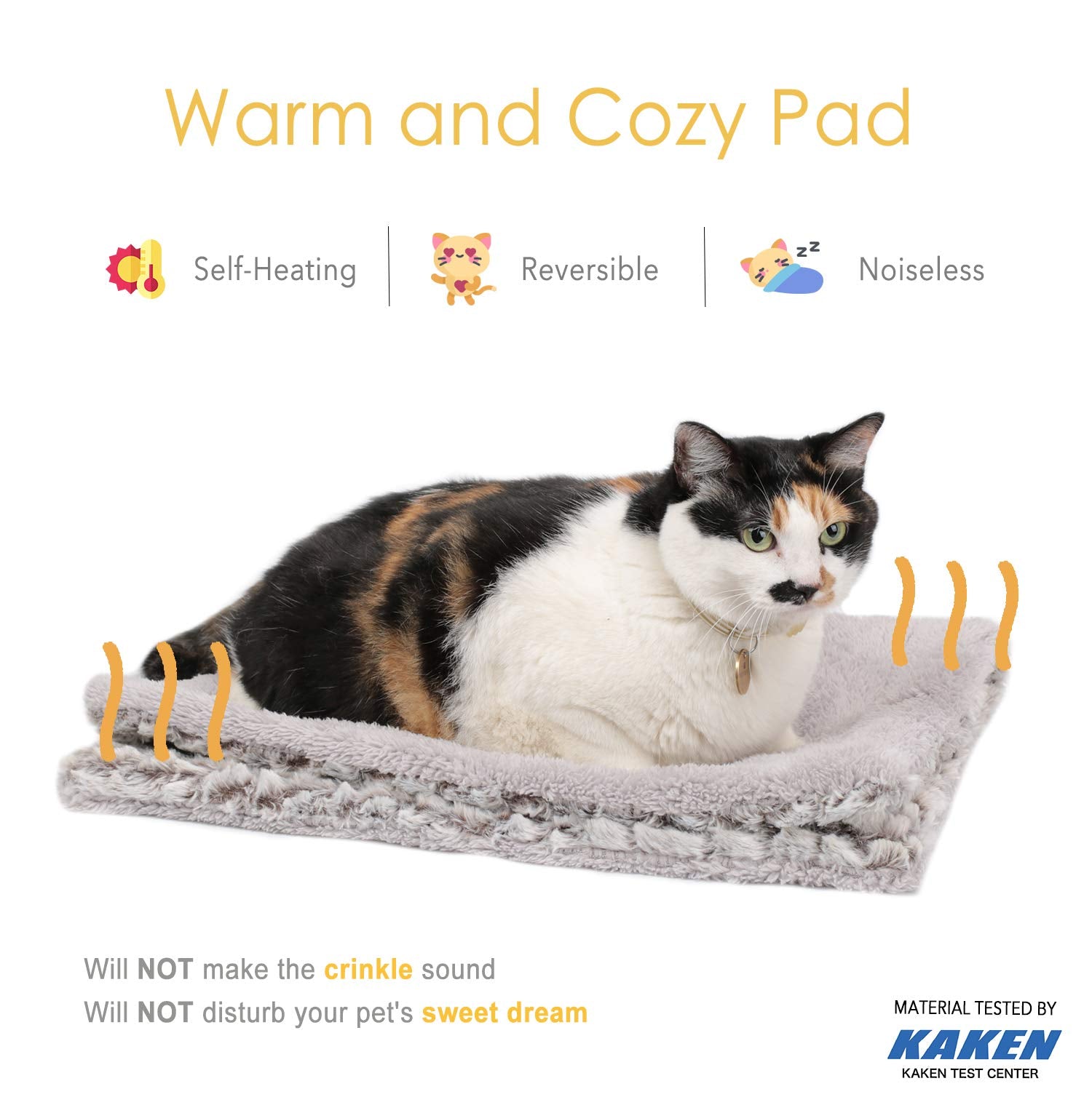 Self Heating Cat Pad Self Warming Cat Bed 22' X 17' Thermal Cat Mat Extra Warm Pet Mat For Outdoor And Indoor Large Kittens Small Puppy Pets
