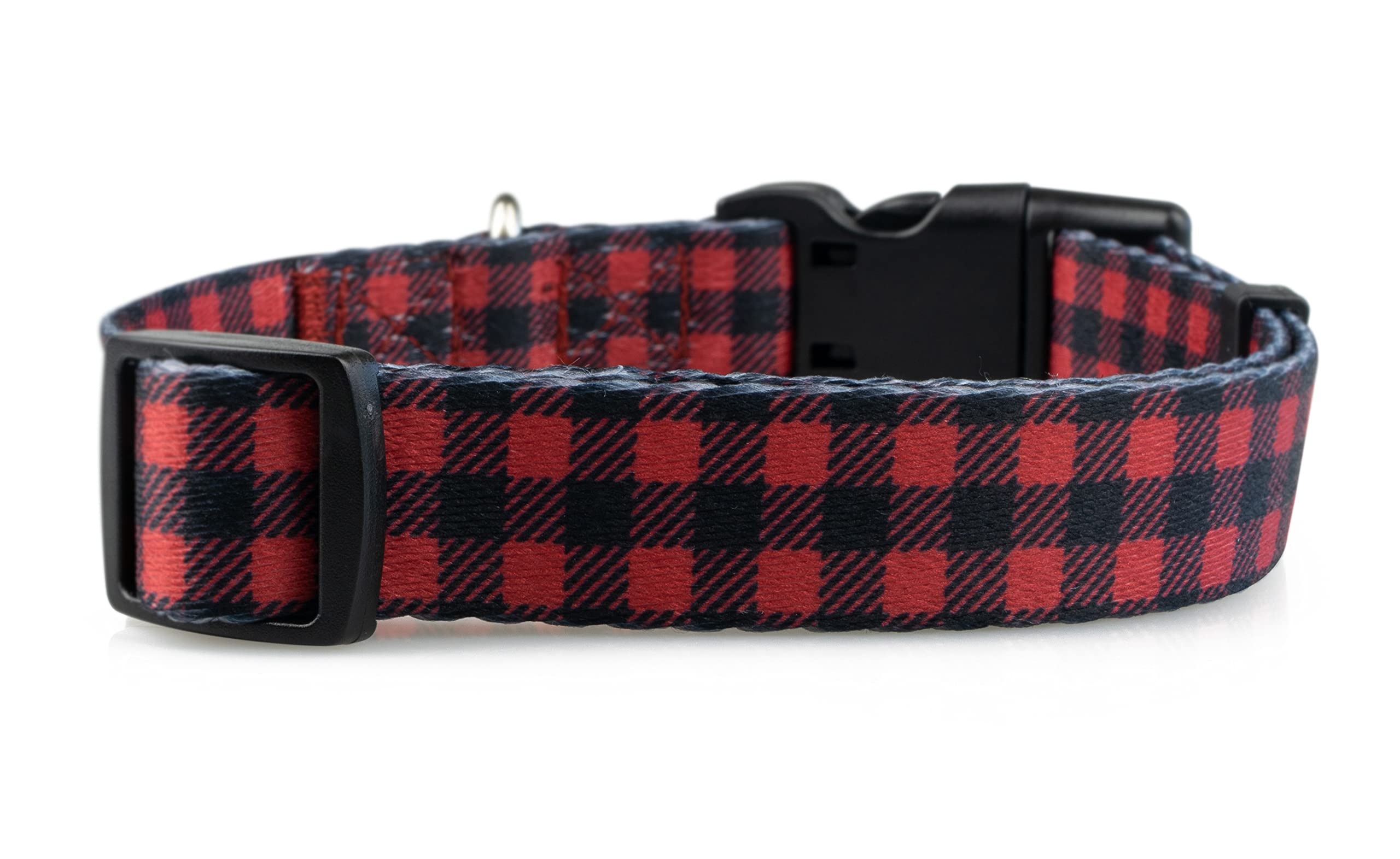 Limeloot Buffalo Plaid Dog Collar, Small