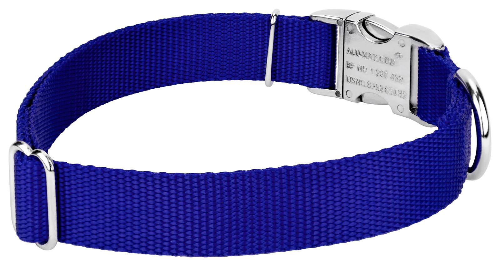 Country Brook Design - Vibrant 30+ Color Selection - Premium Nylon Dog Collar With Metal Buckle (Small, 3/4 Inch, Bright Royal Blue)
