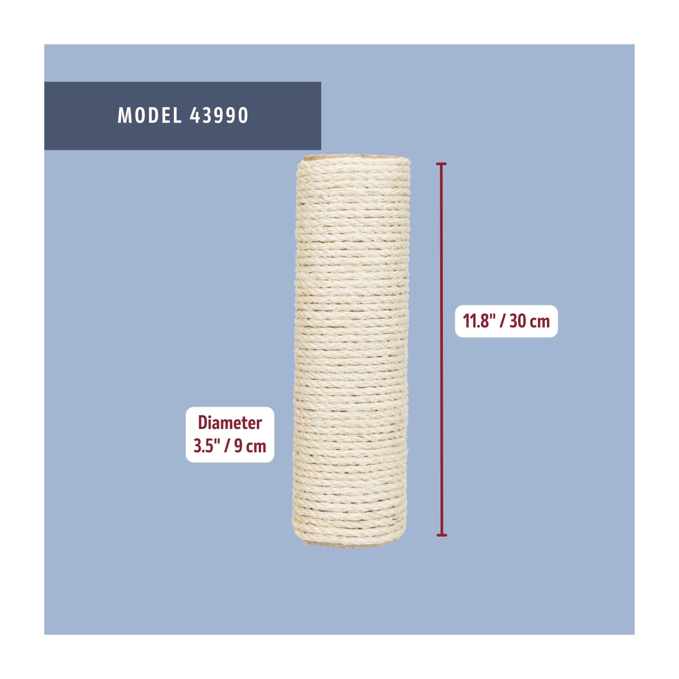 Trixie Replacement Sisal Post For Scratching Posts, Cat Trees And Cat Towers, 3.5 In X 11.8 In (9 X 30 Cm)