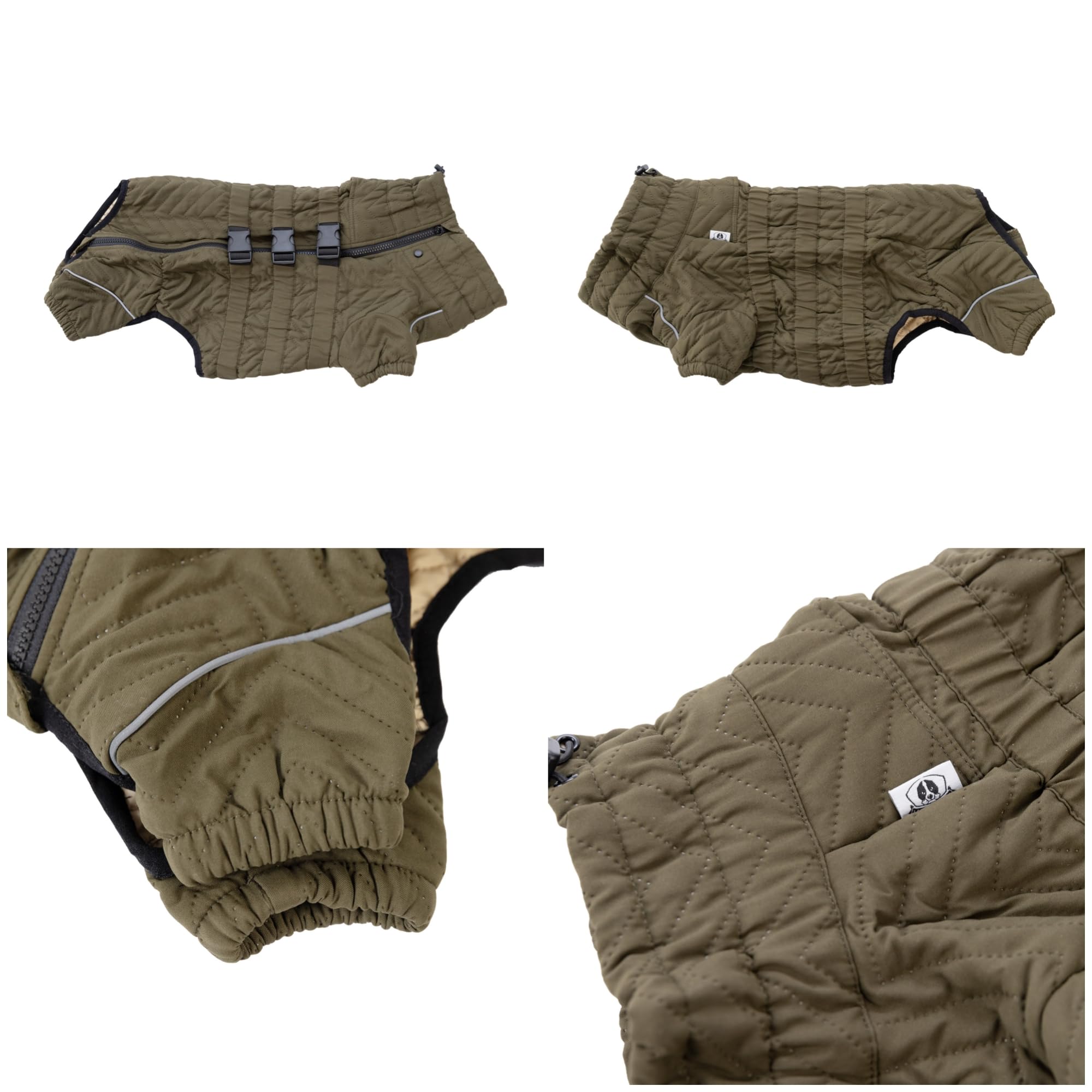 Lovelonglong Warm Dog Coat Double Layers Vest, 4 Legs Covered Windproof Waterproof Reflective Outdoor Skating Costume For Corgis