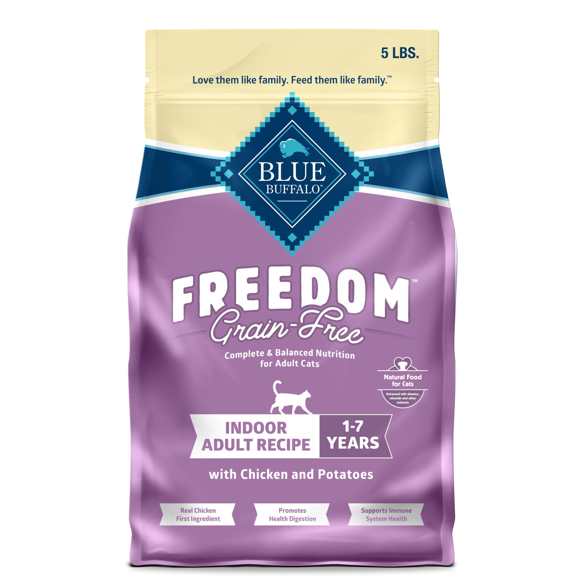 Blue Buffalo Freedom Grain-Free Adult Dry Cat Food, Complete & Balanced Nutrition for Indoor Cats, Made with Natural Ingredients