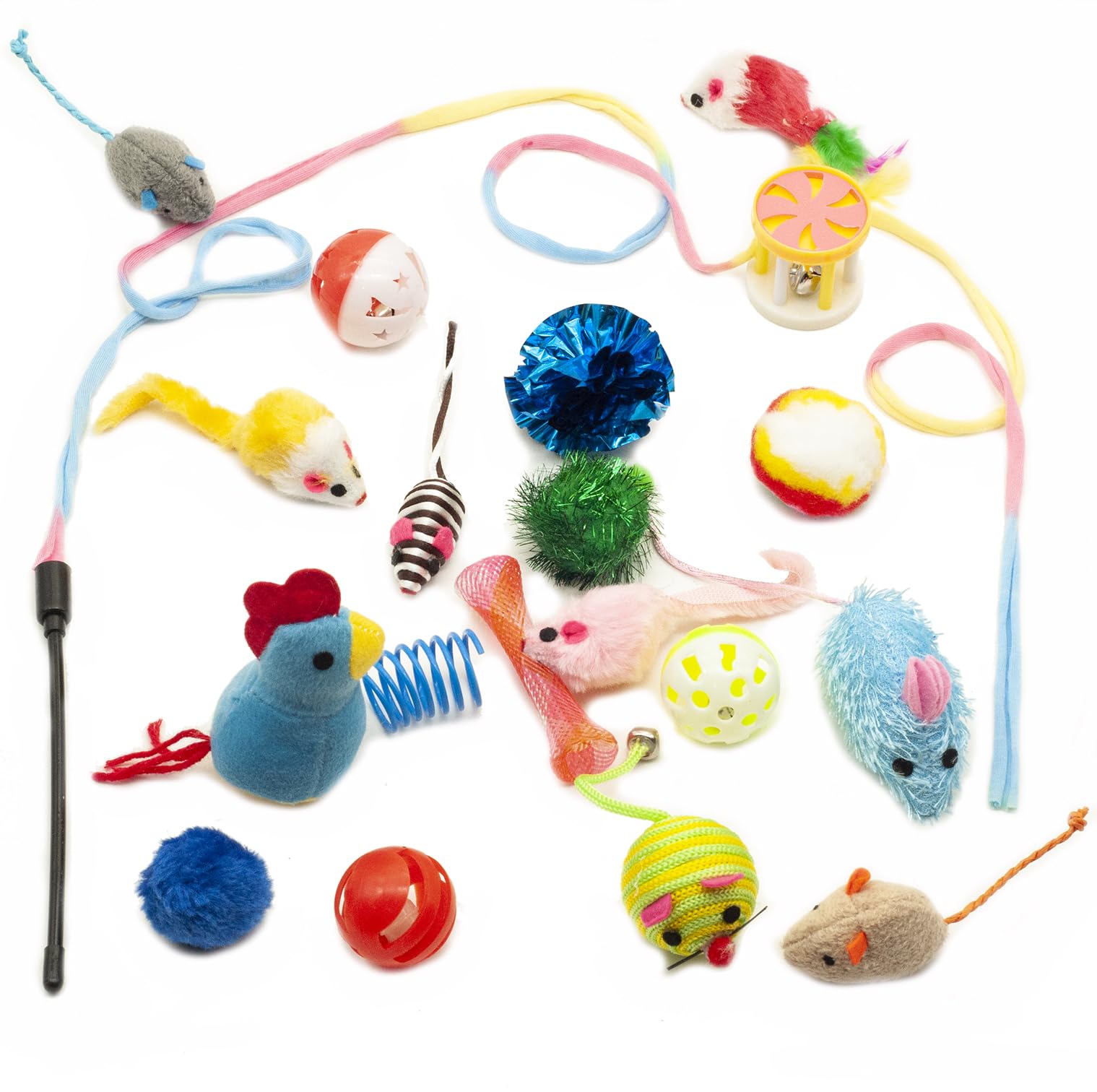 Fashion s Talk Cat Toys Variety Pack for Kitty 20 Pieces